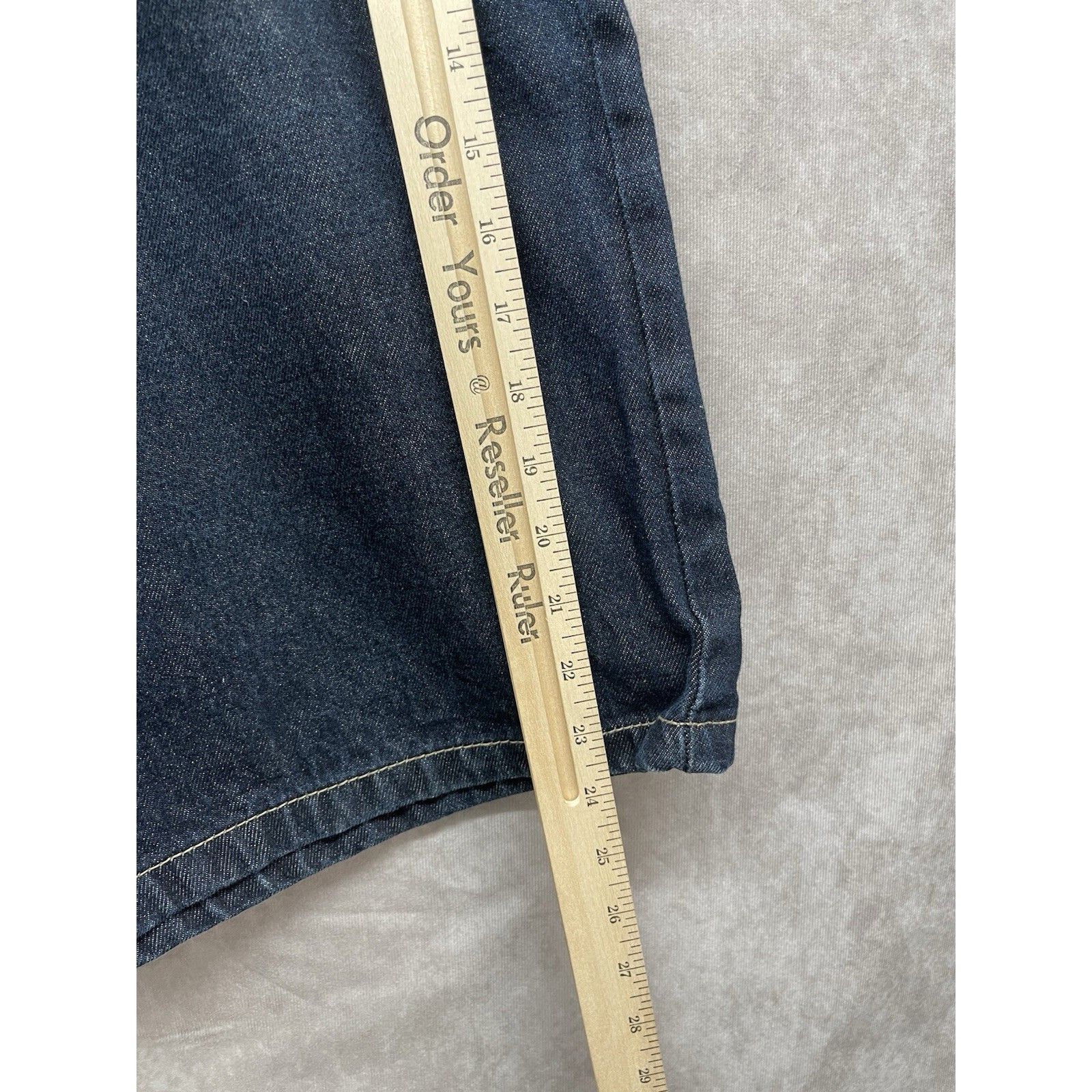 Southpole Southpole Mens Baggy Denim Jean Shorts Jorts Dark Blue Y2K S Size US 36 / EU 52 - 9 Thumbnail