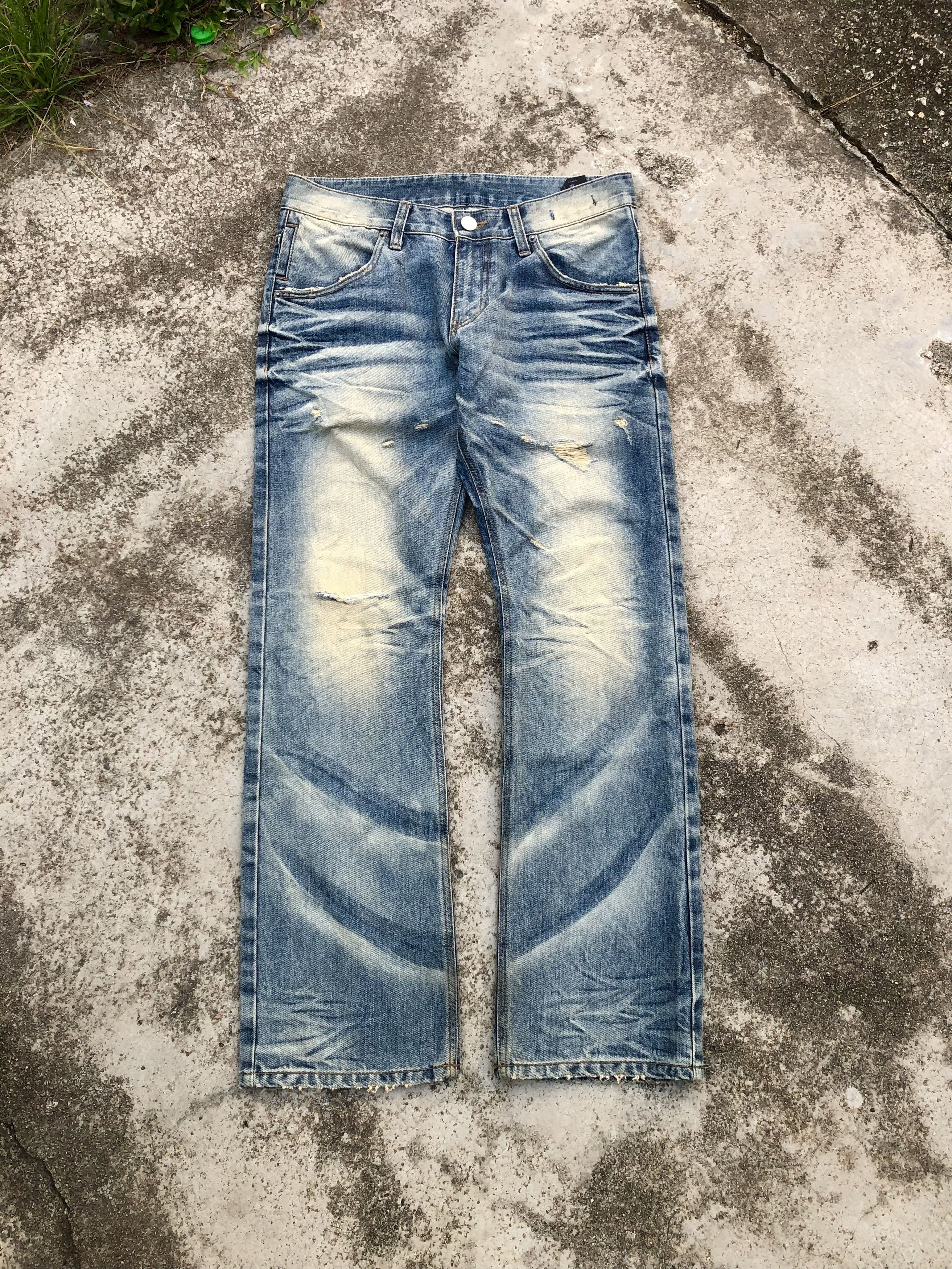 Japanese Brand WASHED BLUE DENIM BY IMP Size US 33 - 1 Thumbnail