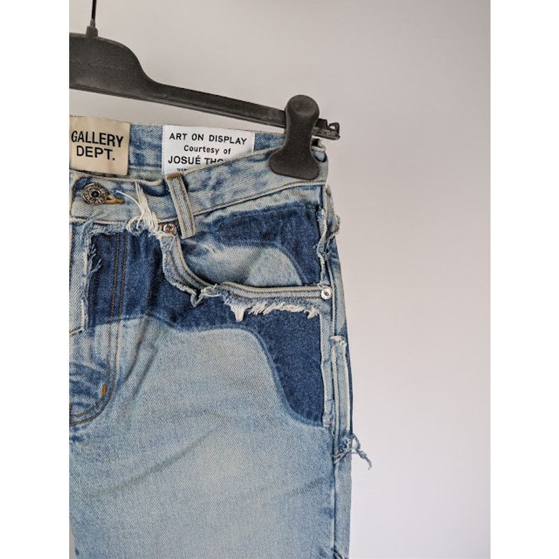 Gallery Dept. o1rshd1 Patchwork Flared Denim Jeans in Indigo Blue Size US 30 / EU 46 - 5 Thumbnail