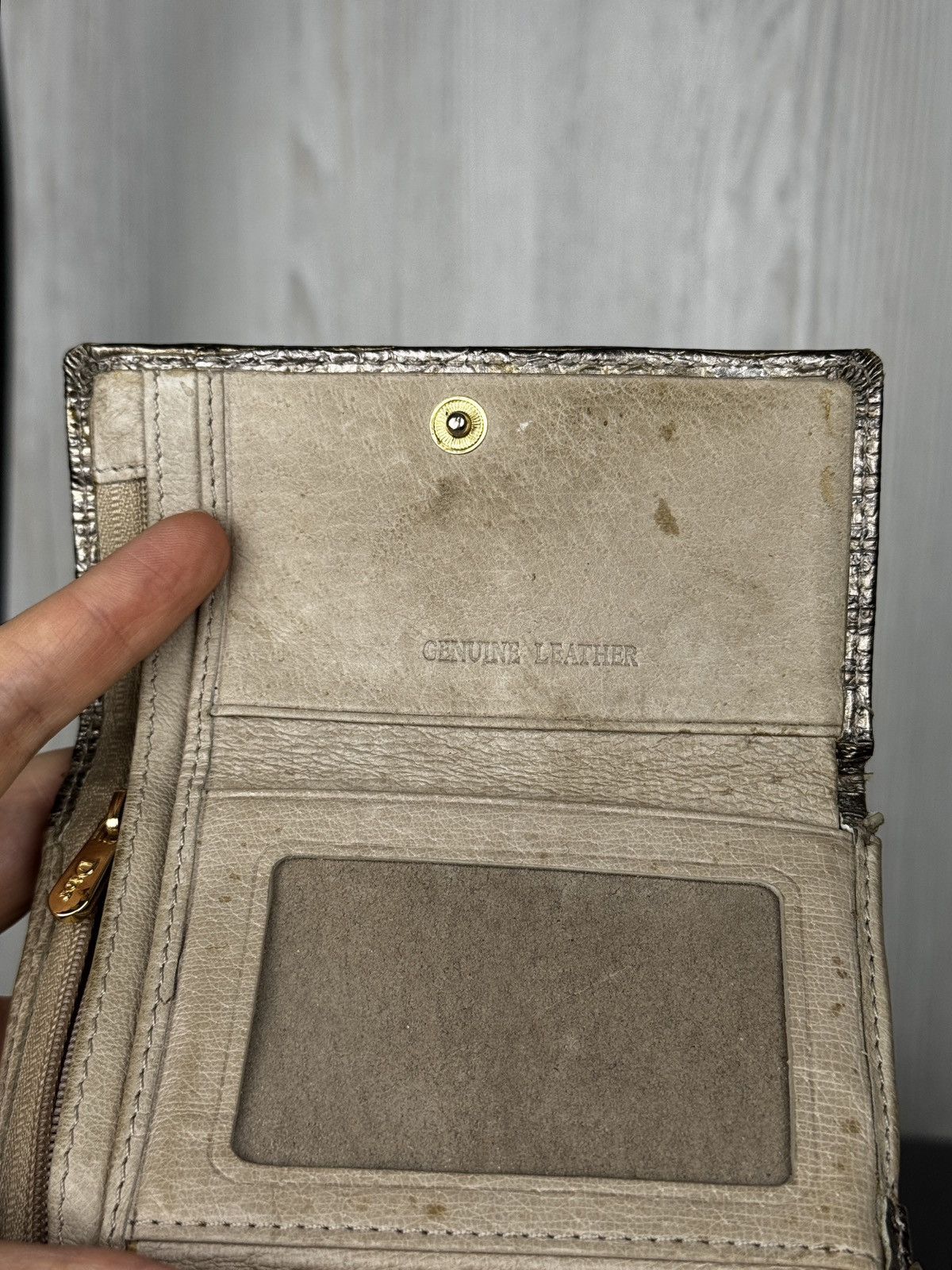 Christian Dior Monsieur Christian Dior Paris Gold/Silver Genuine Leather wallet Size ONE SIZE - 8 Thumbnail