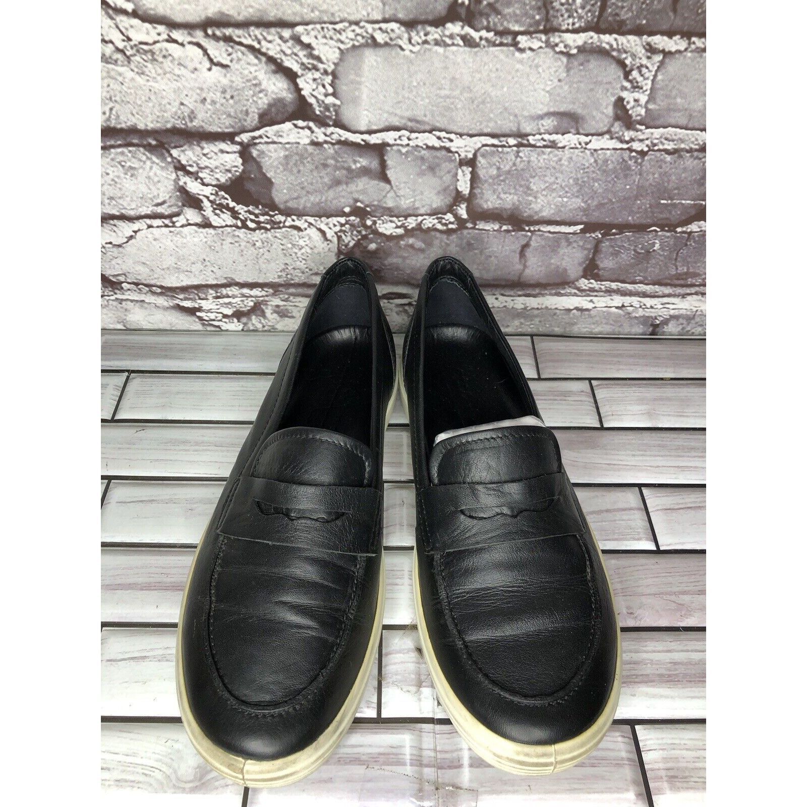 Ecco Ecco Black Leather Penny Loafers Casual Slip On Shoes Women’ Size US 7.5 / IT 37.5 - 6 Thumbnail