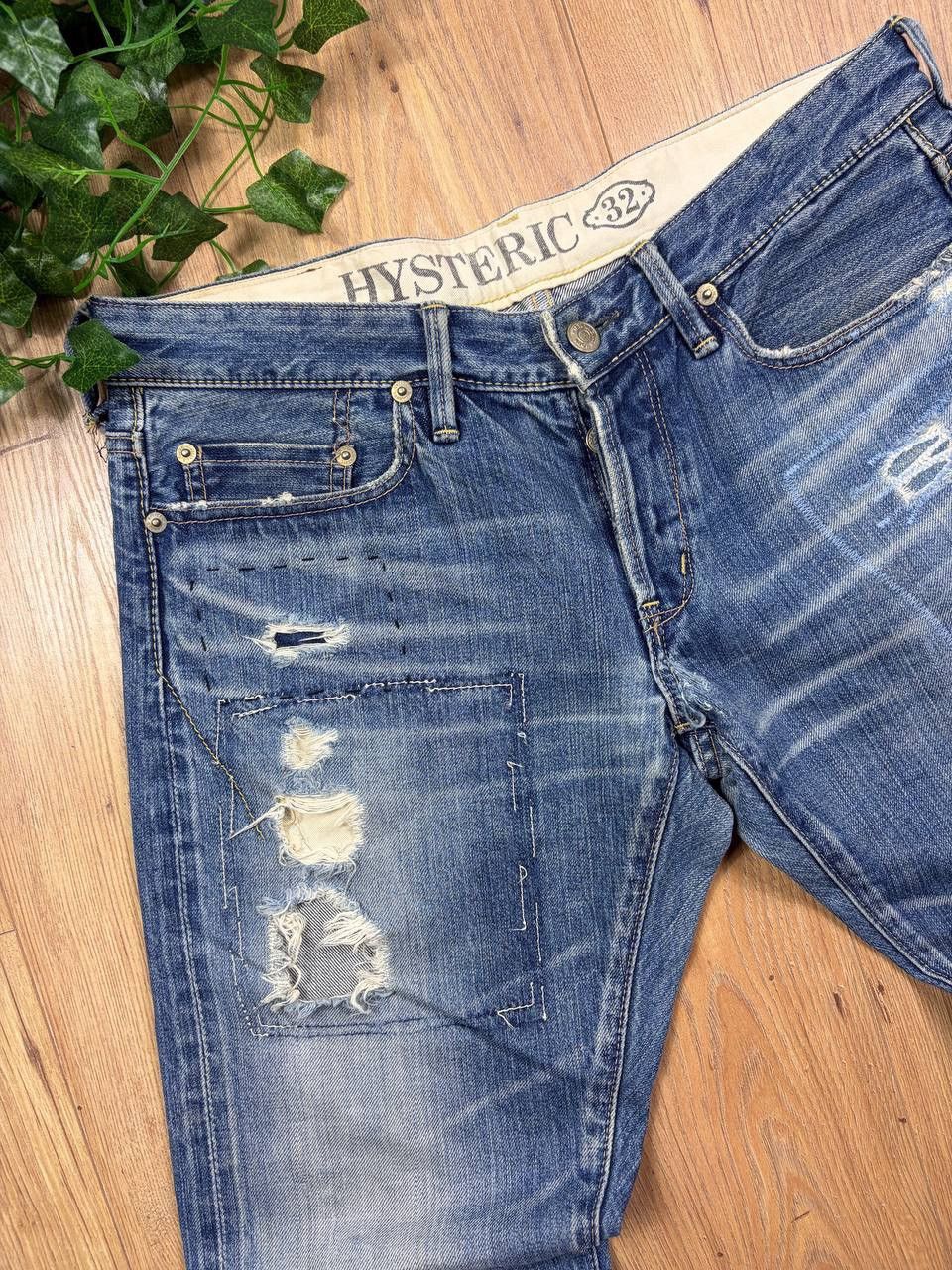 Hysteric Glamour HYSTERIC GLAMOUR RIPPED DISTRESSED DENIM JEANS Y2K ARCHIVE Size US 32 / EU 48 - 2 Thumbnail