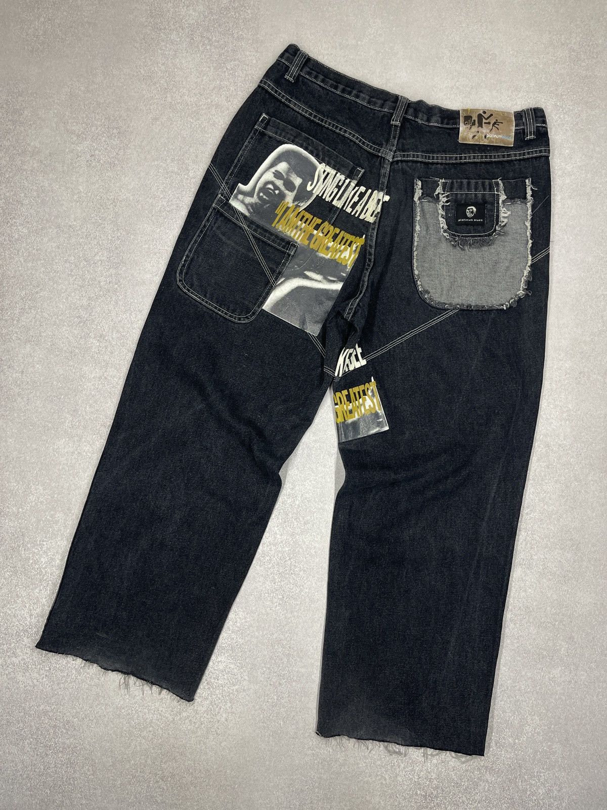 Fubu Rare Vintage Platinum FUBU Muhammad Ali Baggy Jeans Big Logo Size US 38 / EU 54 - 1 Thumbnail