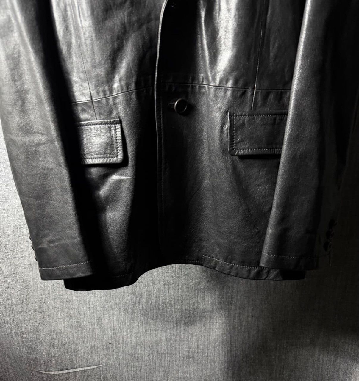 Prada PRADA LEATHER BLAZER JACKET Size US M / EU 48-50 / 2 - 4 Thumbnail