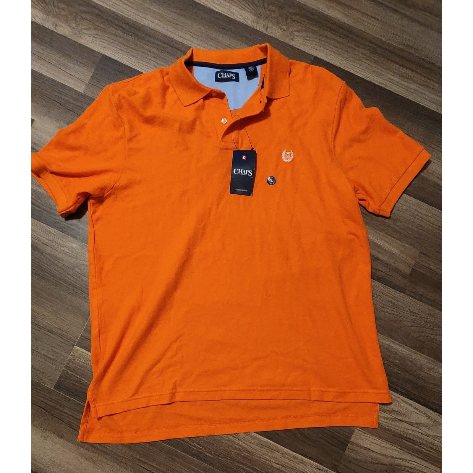 Chaps NWT Orange Chaps Mens Polo Short Sleeve Size L. Size US L / EU 52-54 / 3 - 1 Thumbnail