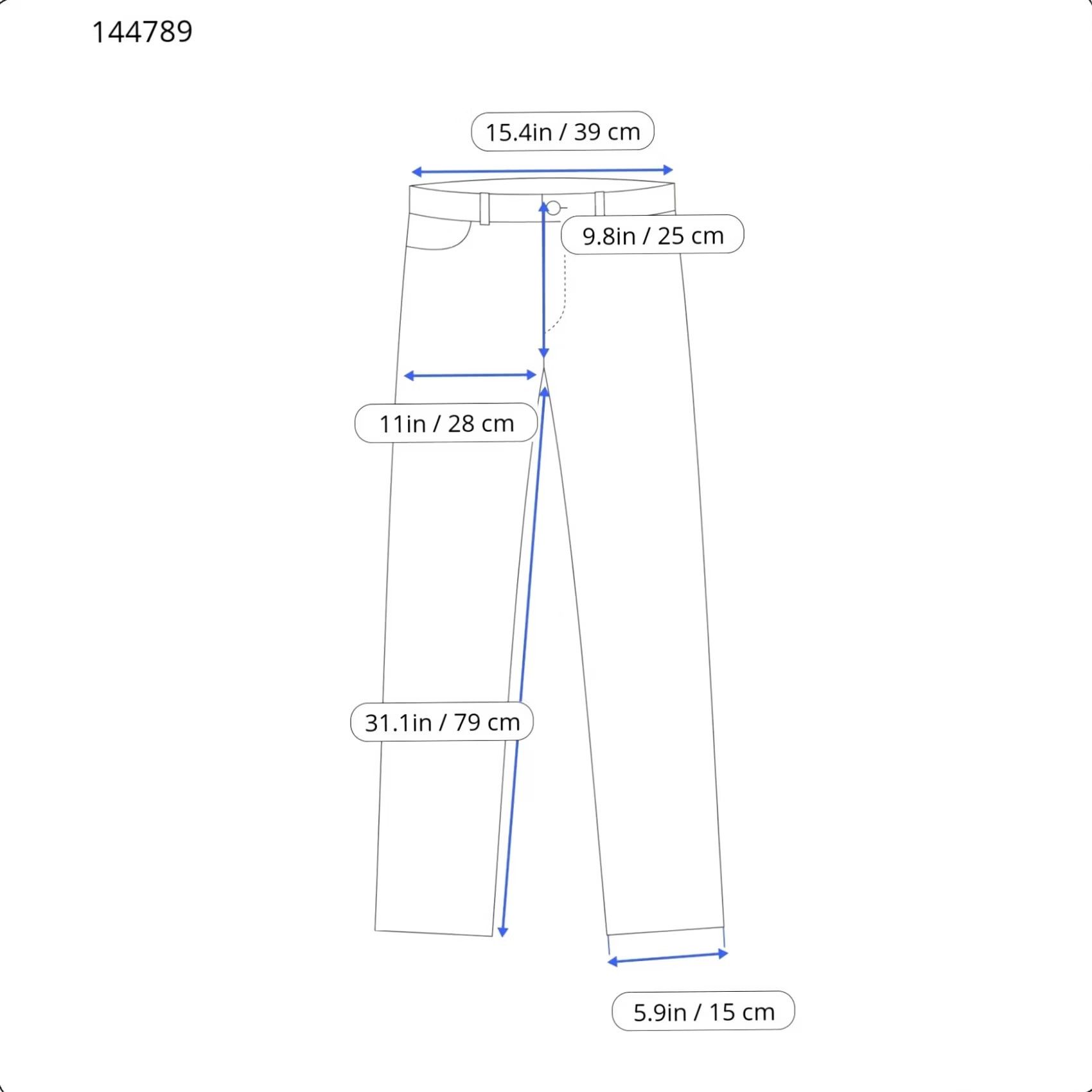 Levi's LEVI'S 512 Premium Big E Jeans Men's W31/L32 Light Blue Denim Whiskers Zip Fly Slim Jeans Mens Size US 31 - 3 Thumbnail