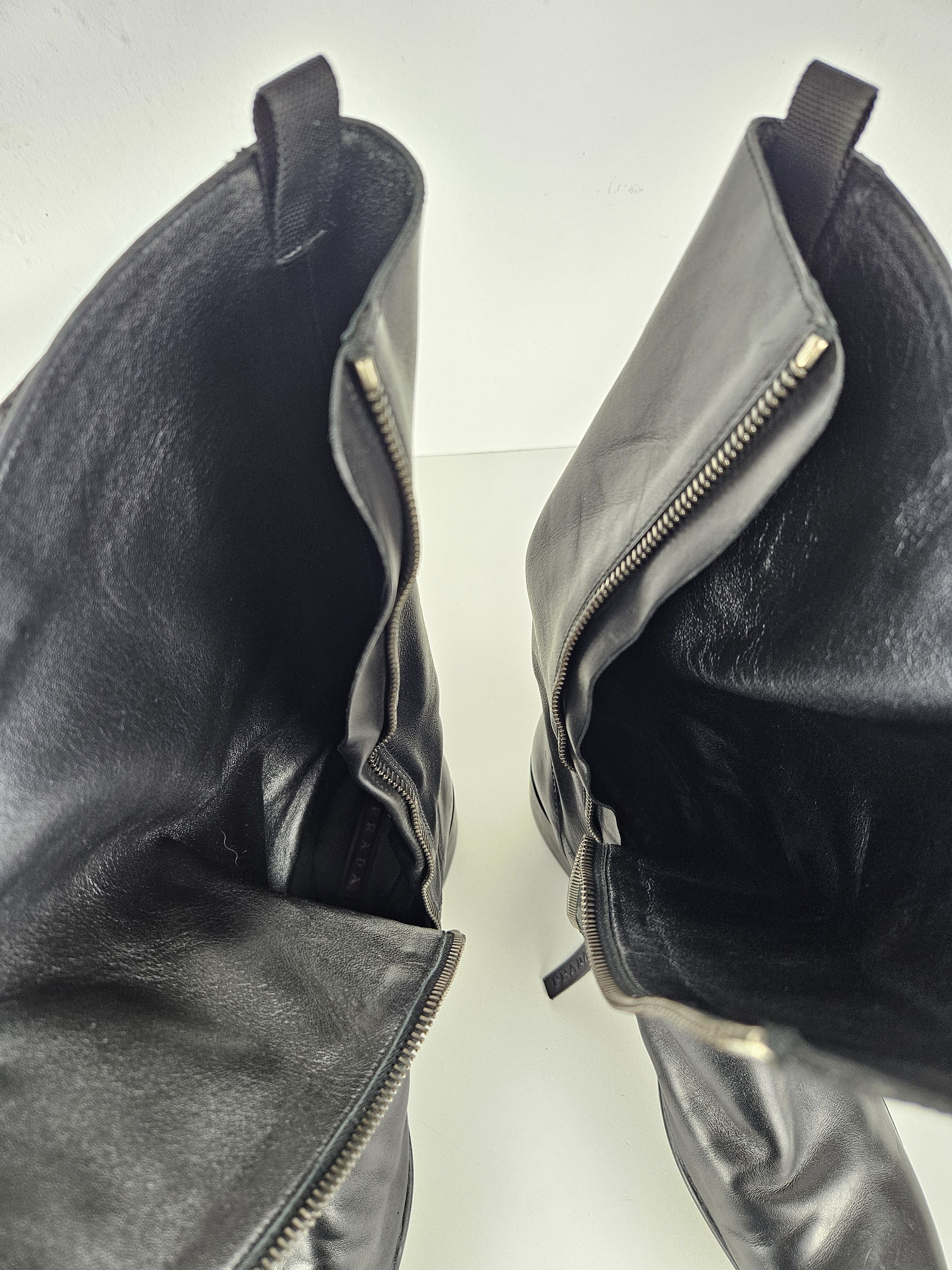 Prada Archive Prada leather buckled riding boots Size US 9 / IT 39 - 20 Thumbnail