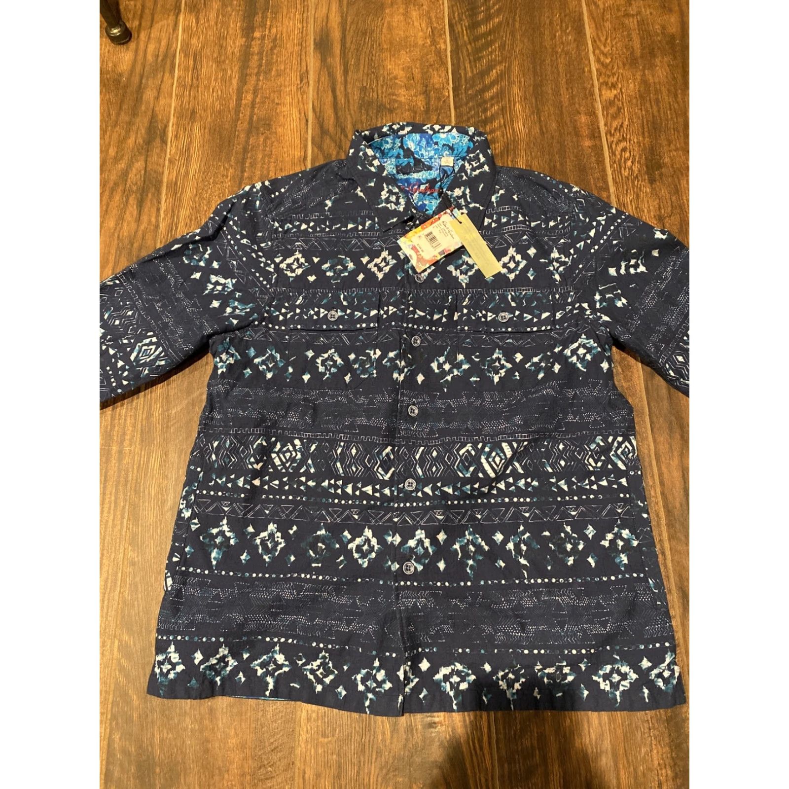 Robert Graham Robert Graham Men's Small Constantia Blue Classic Fit Button-Down Shirt NWT Size US S / EU 44-46 / 1 - 4 Thumbnail