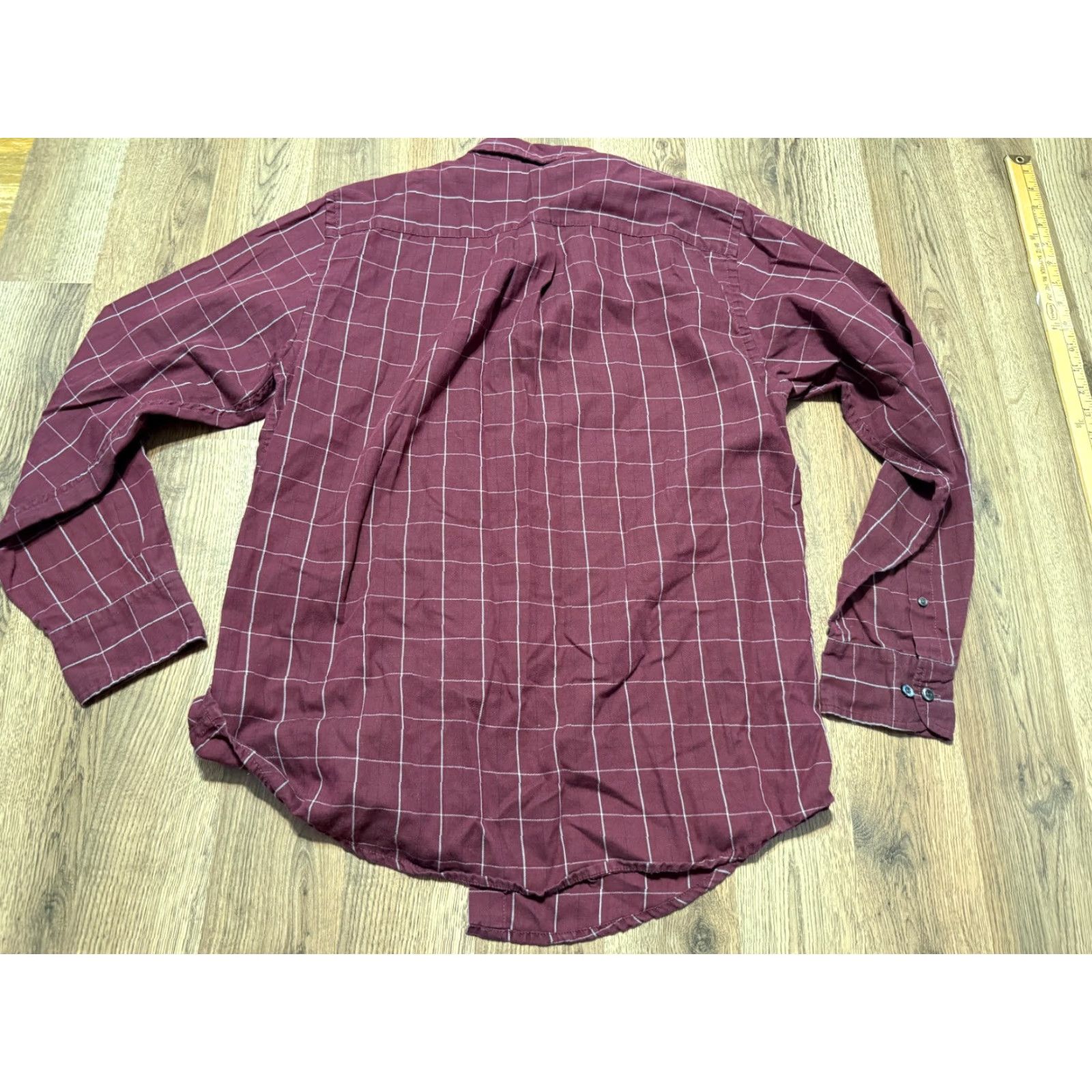 Dockers DOCKERS Shirt Men's Medium Red White Plaid Button Up Classic Fit No Wrinkles Size US M / EU 48-50 / 2 - 2 Thumbnail