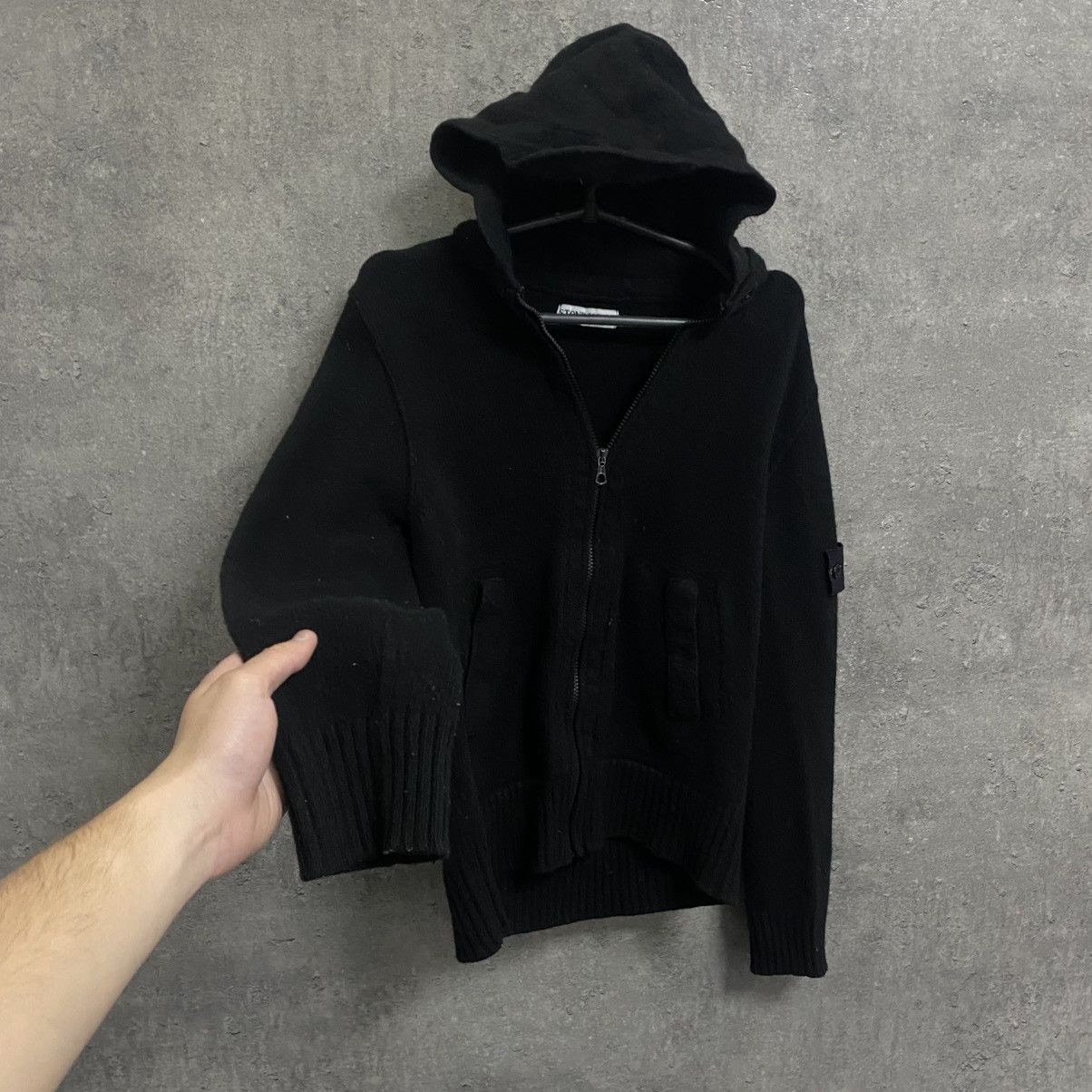 Stone Island Vintage Stone Island Wool Zip Hoodie Size US M / EU 48-50 / 2 - 2 Thumbnail