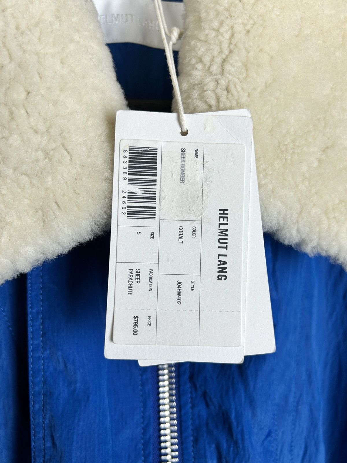 Helmut Lang NWT Helmut Lang Shearling Parachute Bomber Jacket Blue S Size S / US 4 / IT 40 - 6 Thumbnail