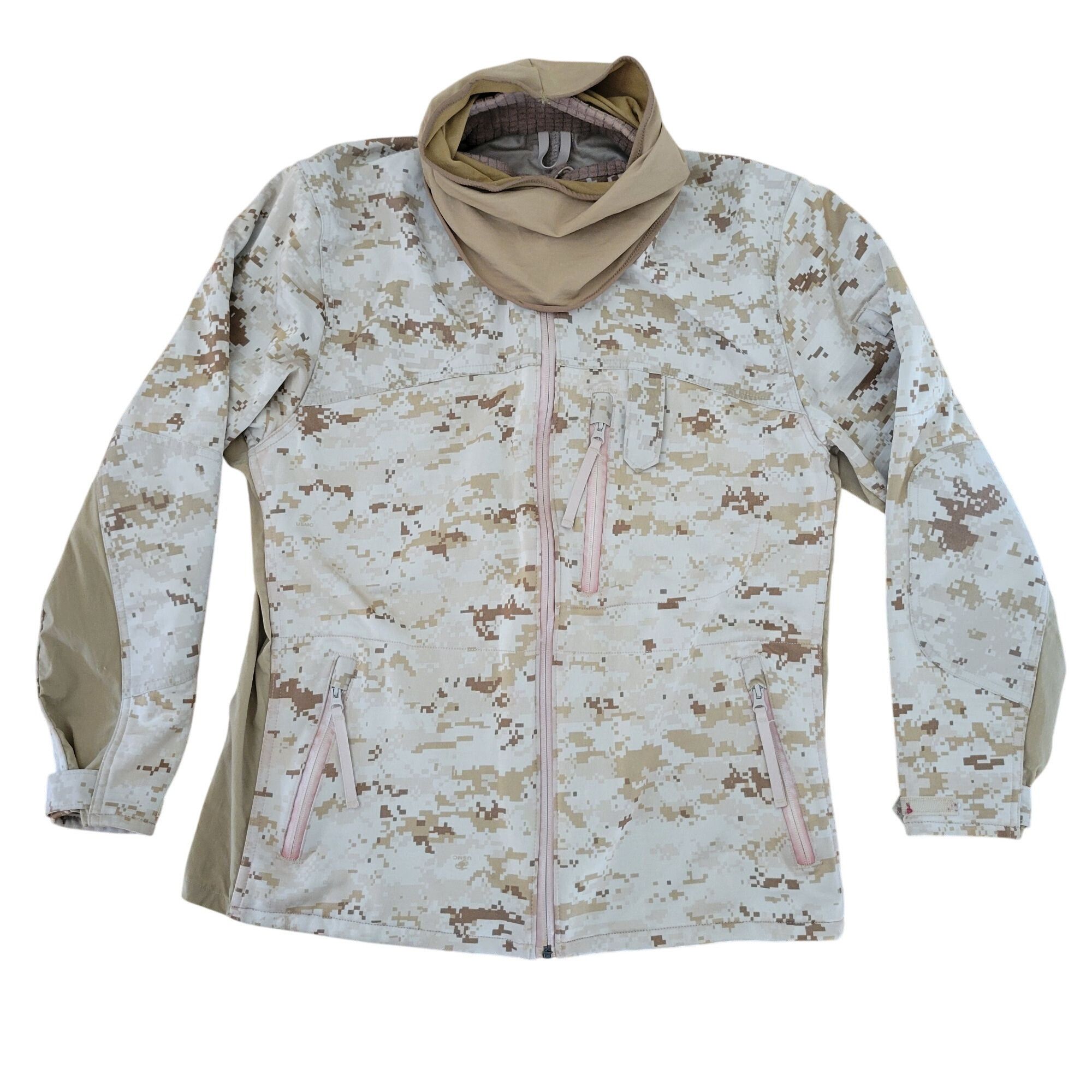 USMC Desert MARPAT Digital Camo Softshell Combat Jacket M Bu