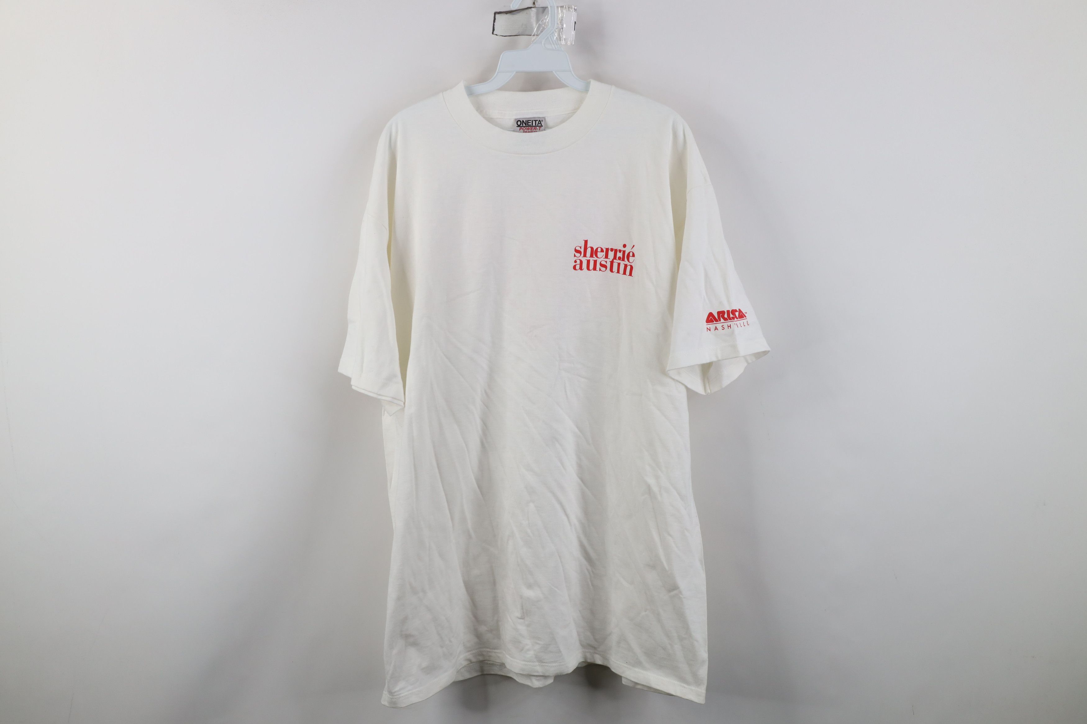 Vintage Vintage 90s Heart Into It Sherrie Austin Band T-Shirt White Size US XL / EU 56 / 4 - 1 Thumbnail