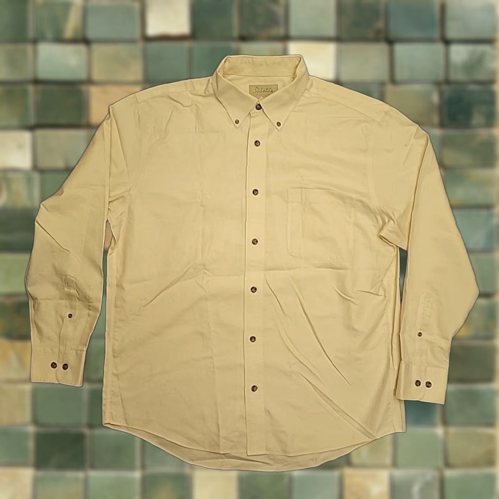 Vintage Cabela's Shirt Men L Yellow Long Sleeve Button Twill Outfitters Series Cotton Shirt Mens Yellow Long Sleeve Twill Button-Up Outfitters Series Cotton Size US L / EU 52-54 / 3 - 1 Thumbnail