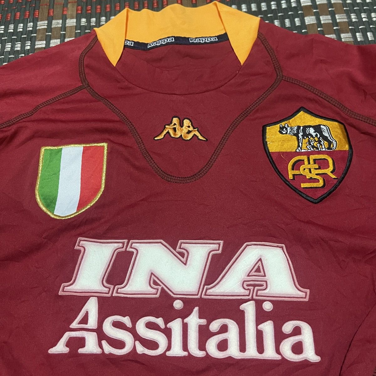 Kappa × Vintage Vintage 2001 -02 As Roma Home Jersey #24 Delvecchio Size US L / EU 52-54 / 3 - 7 Thumbnail