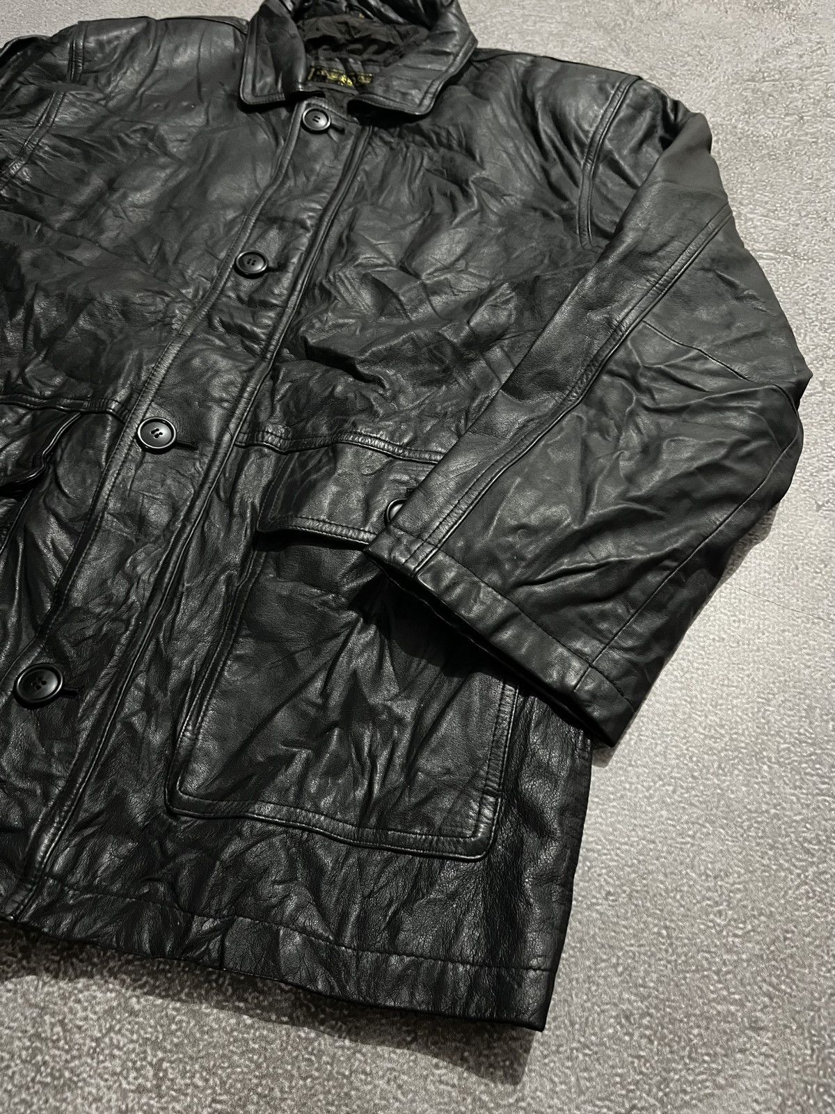 Japanese Brand 90s Vintage Recuerdo Club Classic Leather Jacket Size US L / EU 52-54 / 3 - 3 Thumbnail