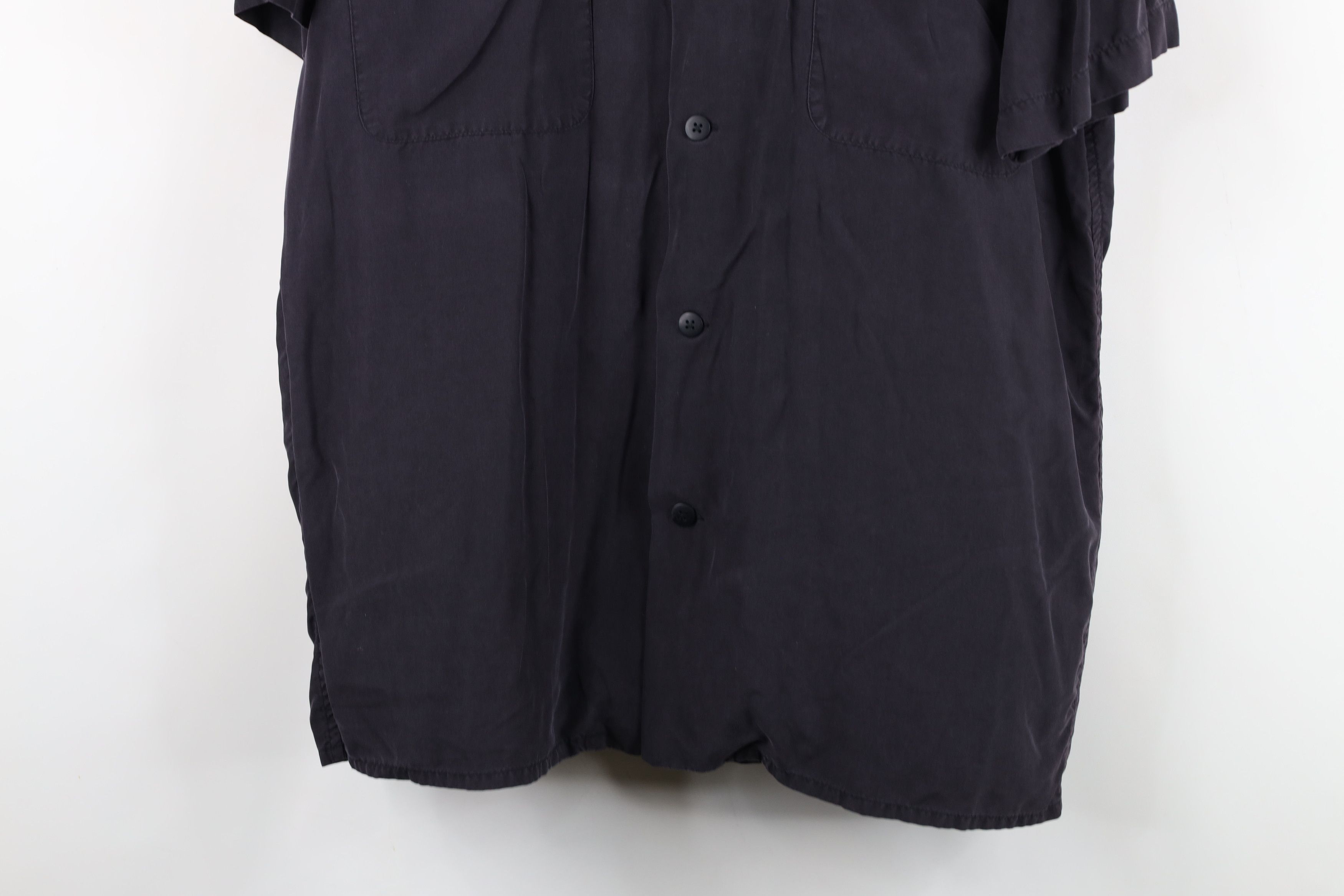Vintage Vintage 90s Streetwear Collar Board Button Shirt Black Size US S / EU 44-46 / 1 - 3 Thumbnail