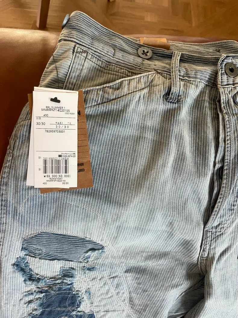 RRL Ralph Lauren RRL Ralph Lauren Patchwork striped pants, work pants, jean Size US 32 / EU 48 - 3 Thumbnail