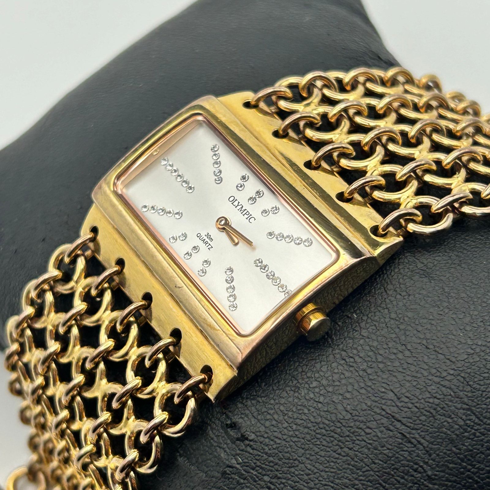 Other Olympic Gold Tone Crystal Accents Women’s Watch New Battery Size ONE SIZE - 2 Thumbnail