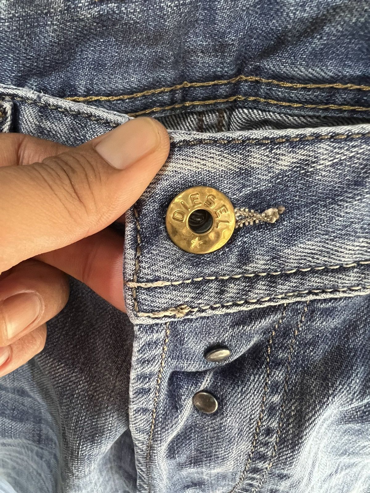 Diesel 🔥Vintage Diesel Industry Cropped Distressed Denim Size US 33 - 8 Thumbnail