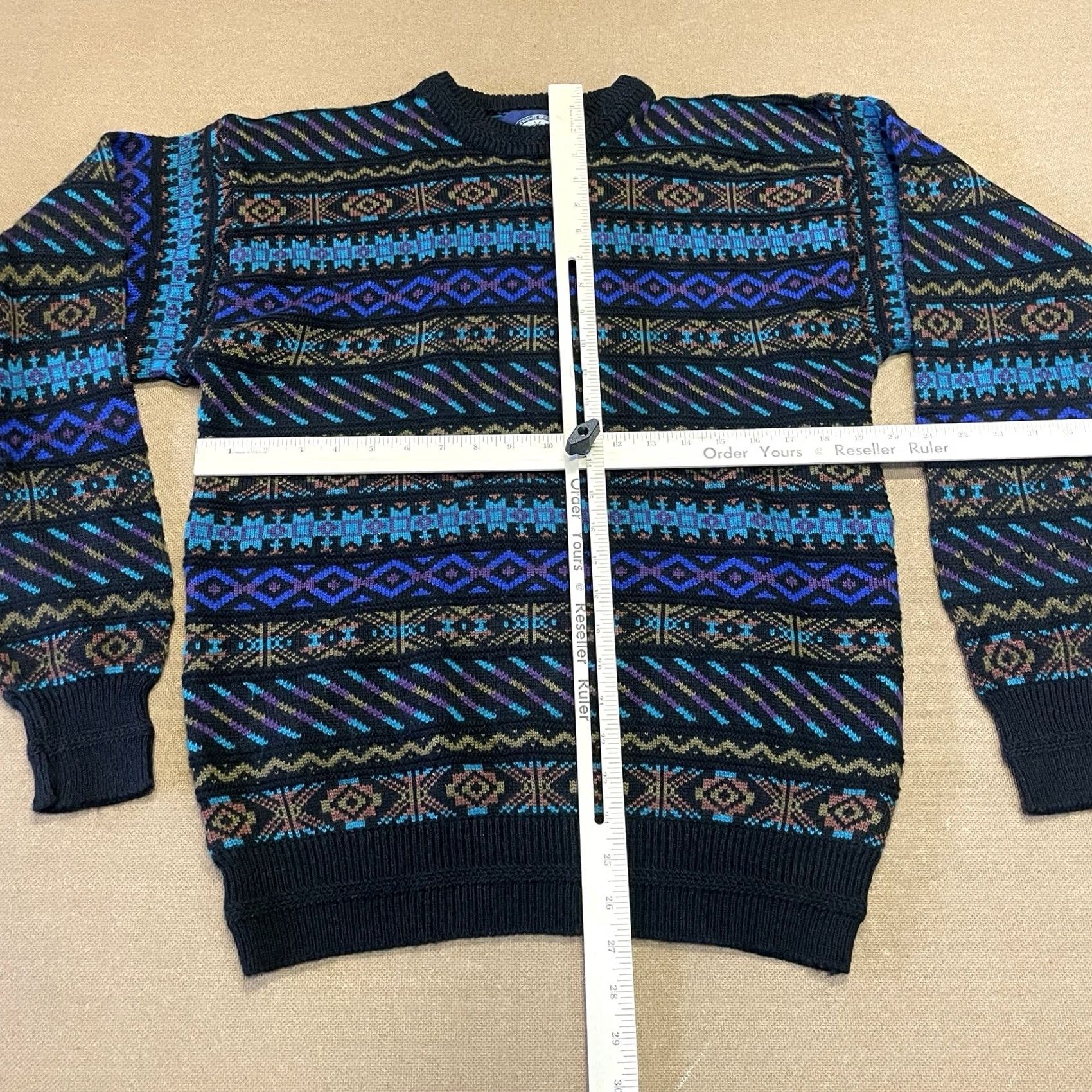 Vintage Vintage Knights Bridge Grandpa Knit Sweater Adult Medium Geometric Ugly 90s Mens Size US M / EU 48-50 / 2 - 2 Thumbnail