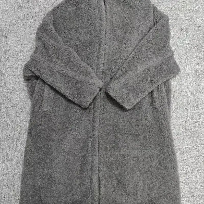 Max Mara MaxMara Gray Women's Overcoat Size L . Size L / US 10 / IT 46 - 2 Thumbnail