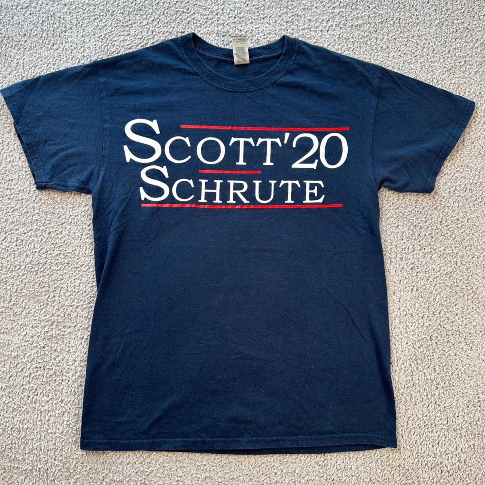 Gildan The Office Scott Schrute 2020 Campaign T Shirt Mens M Navy Size US M / EU 48-50 / 2 - 1 Thumbnail