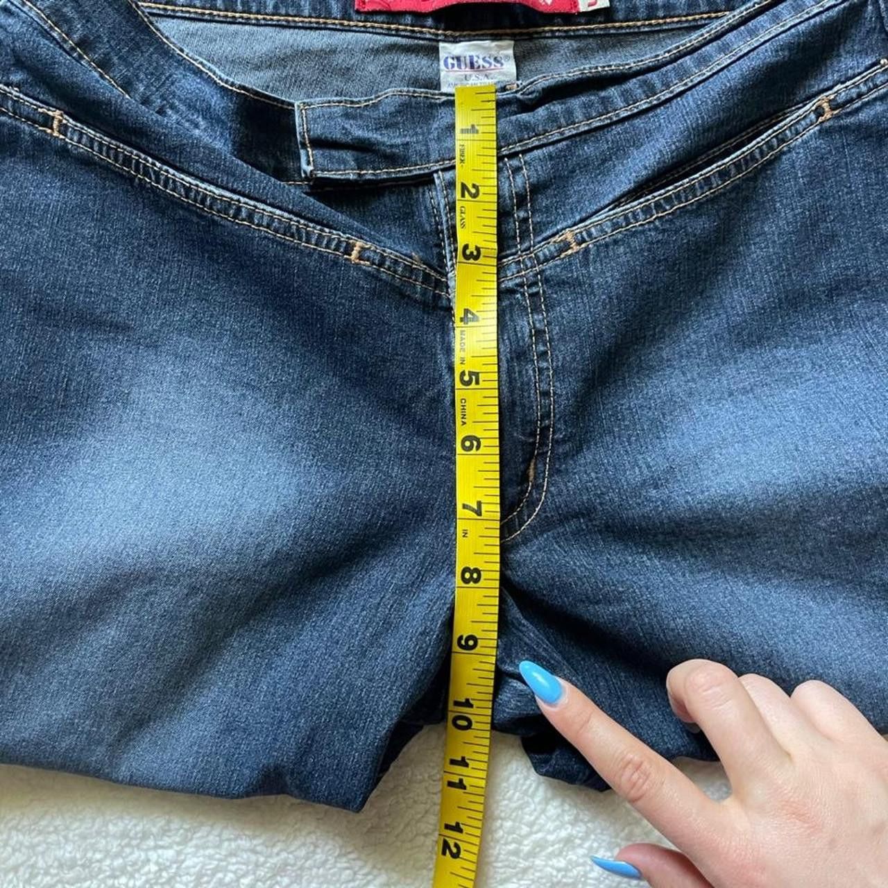 Guess Vintage Guess dark wash blue stretch jeans Size 29" - 5 Thumbnail