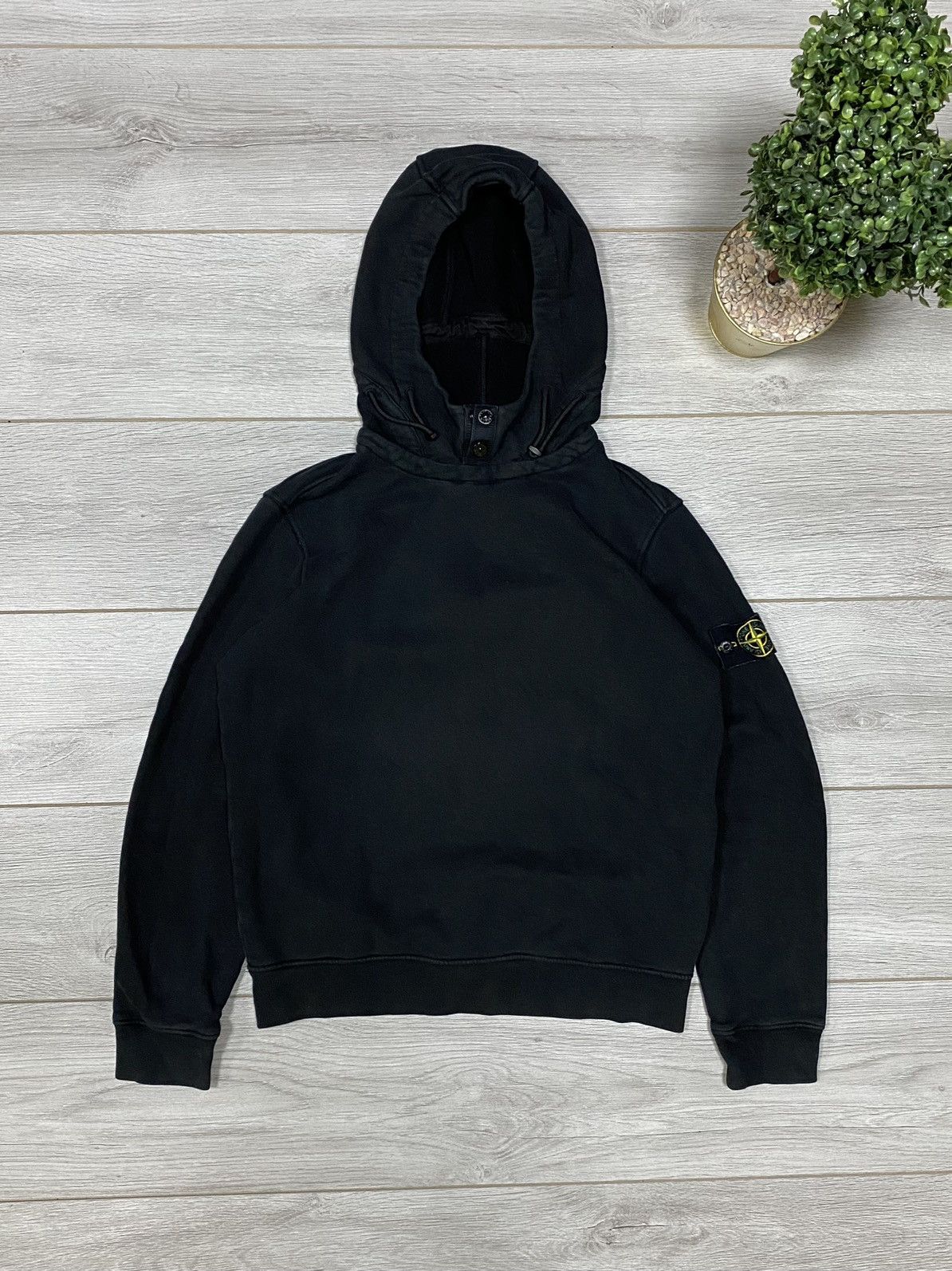 Vintage Stone Island hoodie badge ninja buttons hood Size US S / EU 44-46 / 1 - 1 Thumbnail