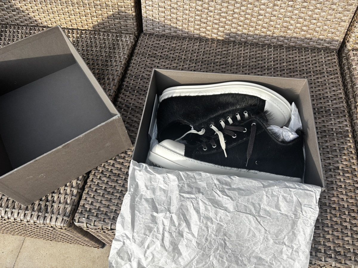 Rick Owens Mainline Rick Owens Strobe Low 'Black Cow Fur Size US 11 / EU 44 - 2 Thumbnail