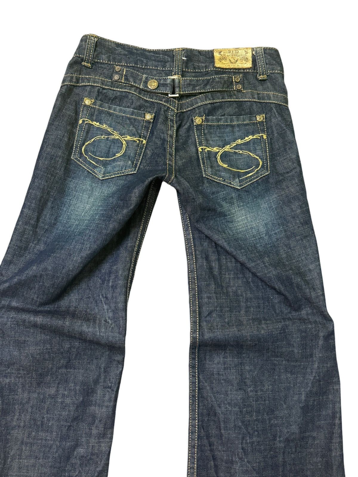 Hysteric Glamour WIDE LEG REDPEPPER BUCKLE BACK STUDDED CLAW MARKS NICE DENIM Size US 29 - 10 Thumbnail