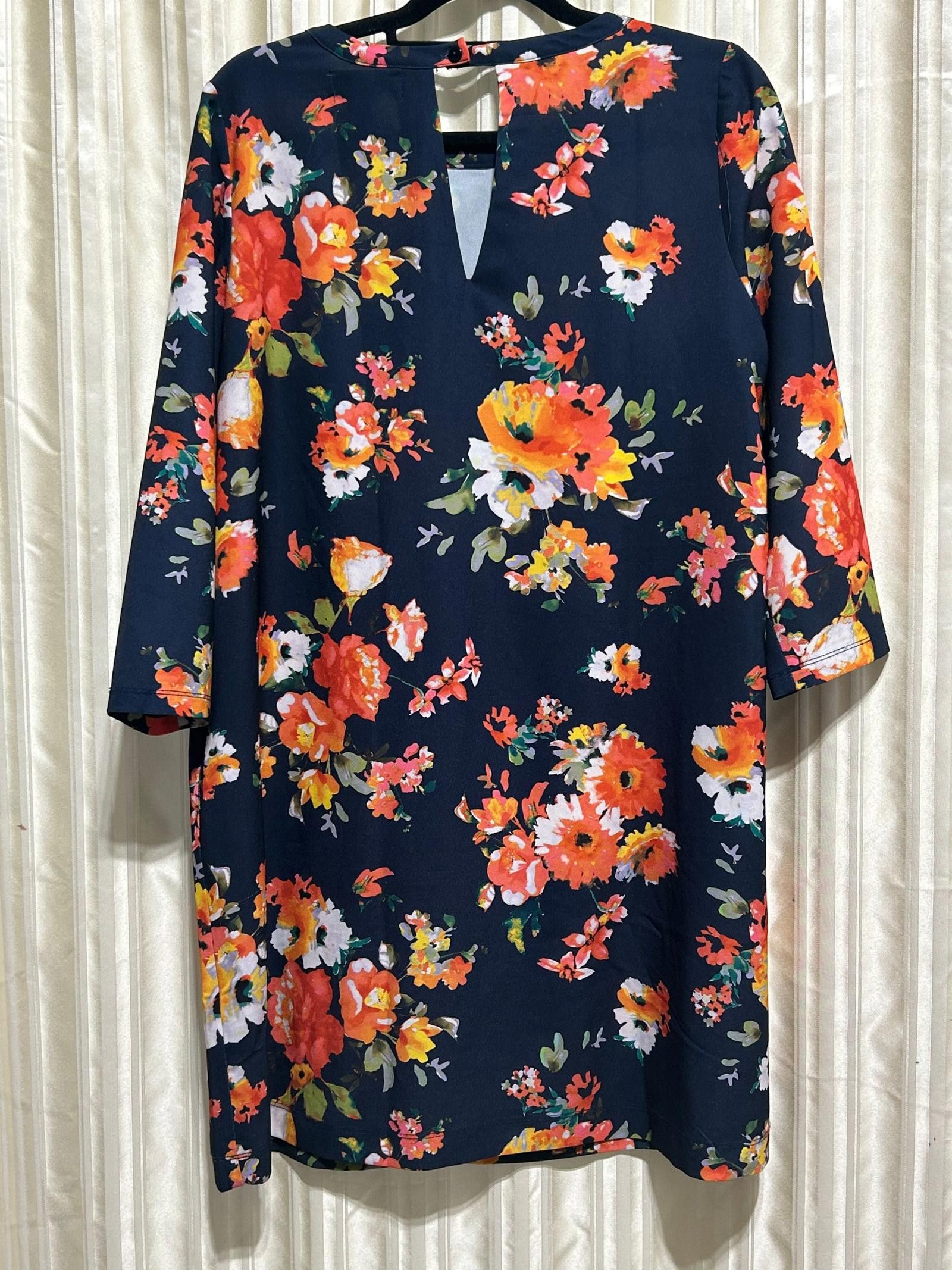 Designer Indication by M Floral Print Dress, Size M Size M / US 6-8 / IT 42-44 - 3 Thumbnail