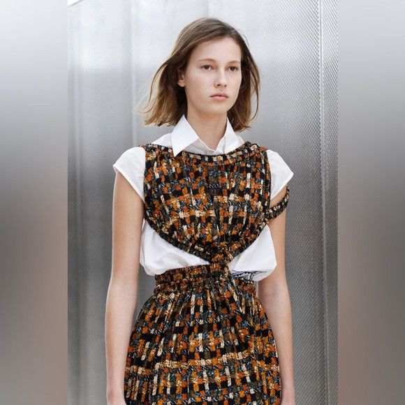 Celine CÉLINE Sleeveless button up shirt in embroidered voile Size S / US 4 / IT 40 - 2 Thumbnail