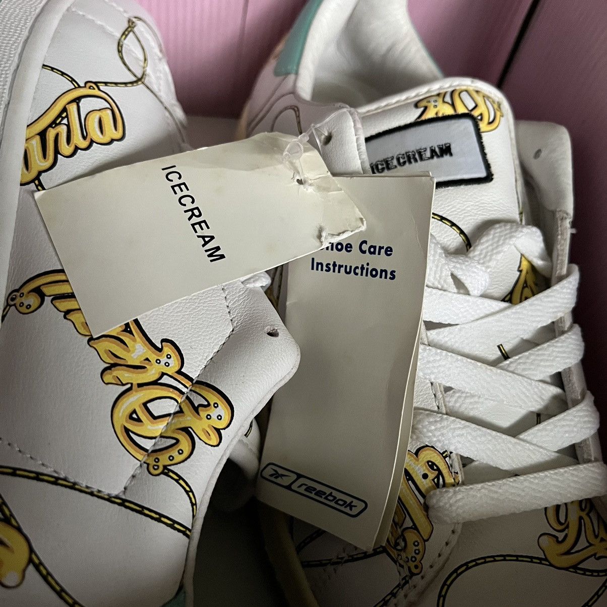 Pharrell RARE OG BBC ICE CREAM REEBOK NAME CHAIN BOUTIQUE LOW SHOES Size US 8 / IT 38 - 8 Thumbnail