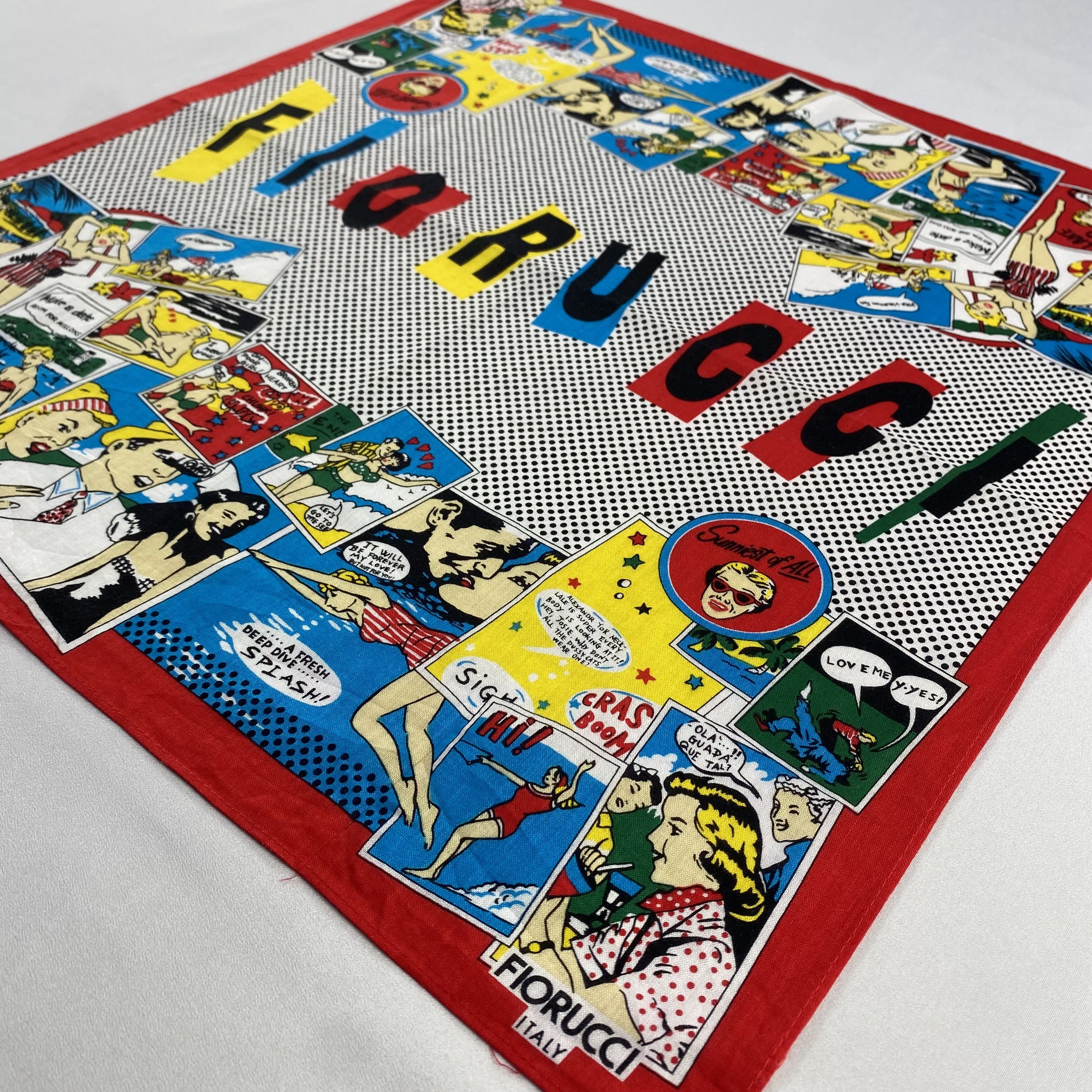 Fiorucci × Vintage Fiorucci Handkerchief / Neckerchief / Bandana-P1674 Size ONE SIZE - 2 Thumbnail