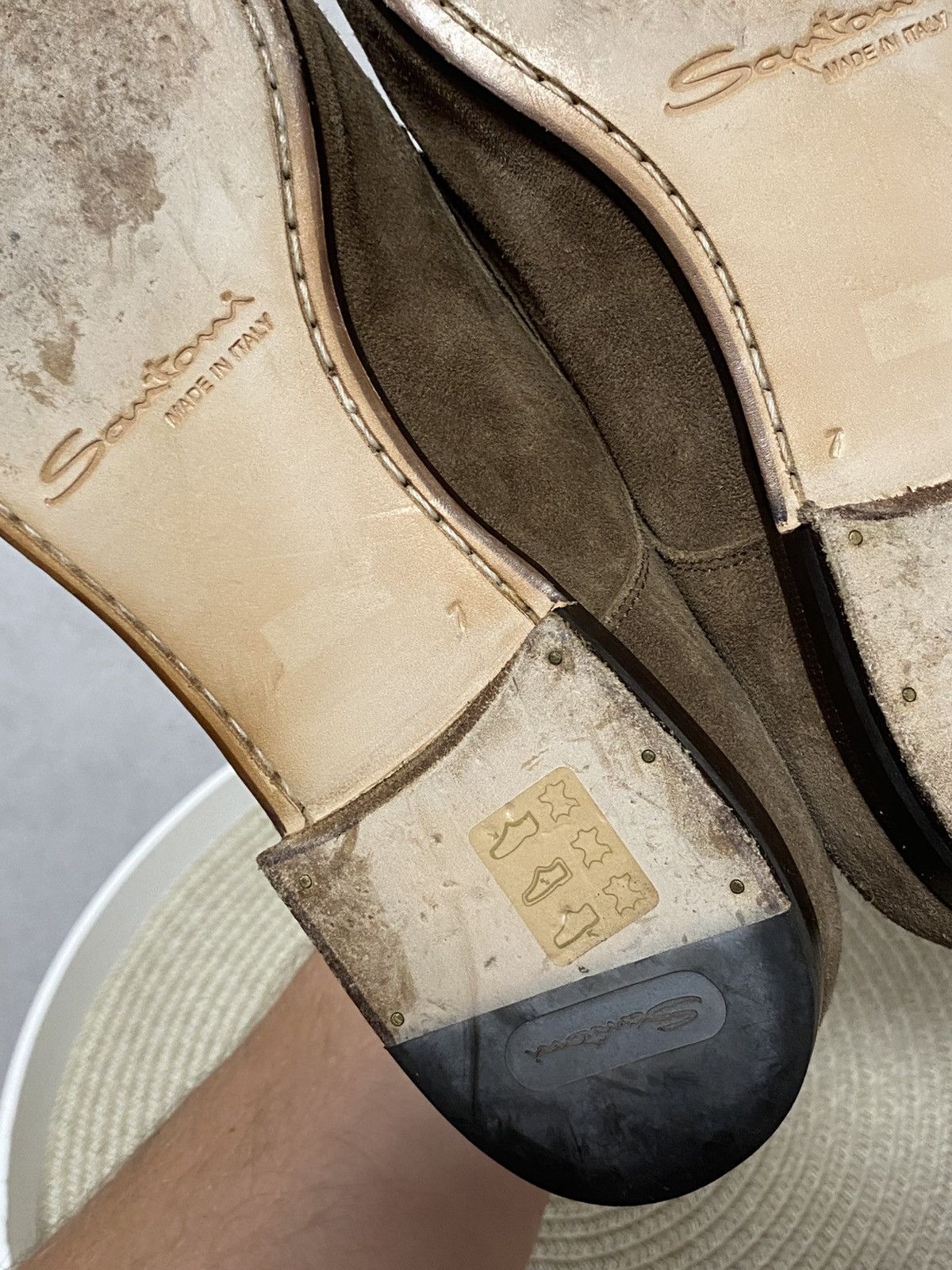 Santoni Santoni Taupe Suede Double Monk Strap Shoes Size: 7/41 Size US 8 / EU 41 - 11 Thumbnail