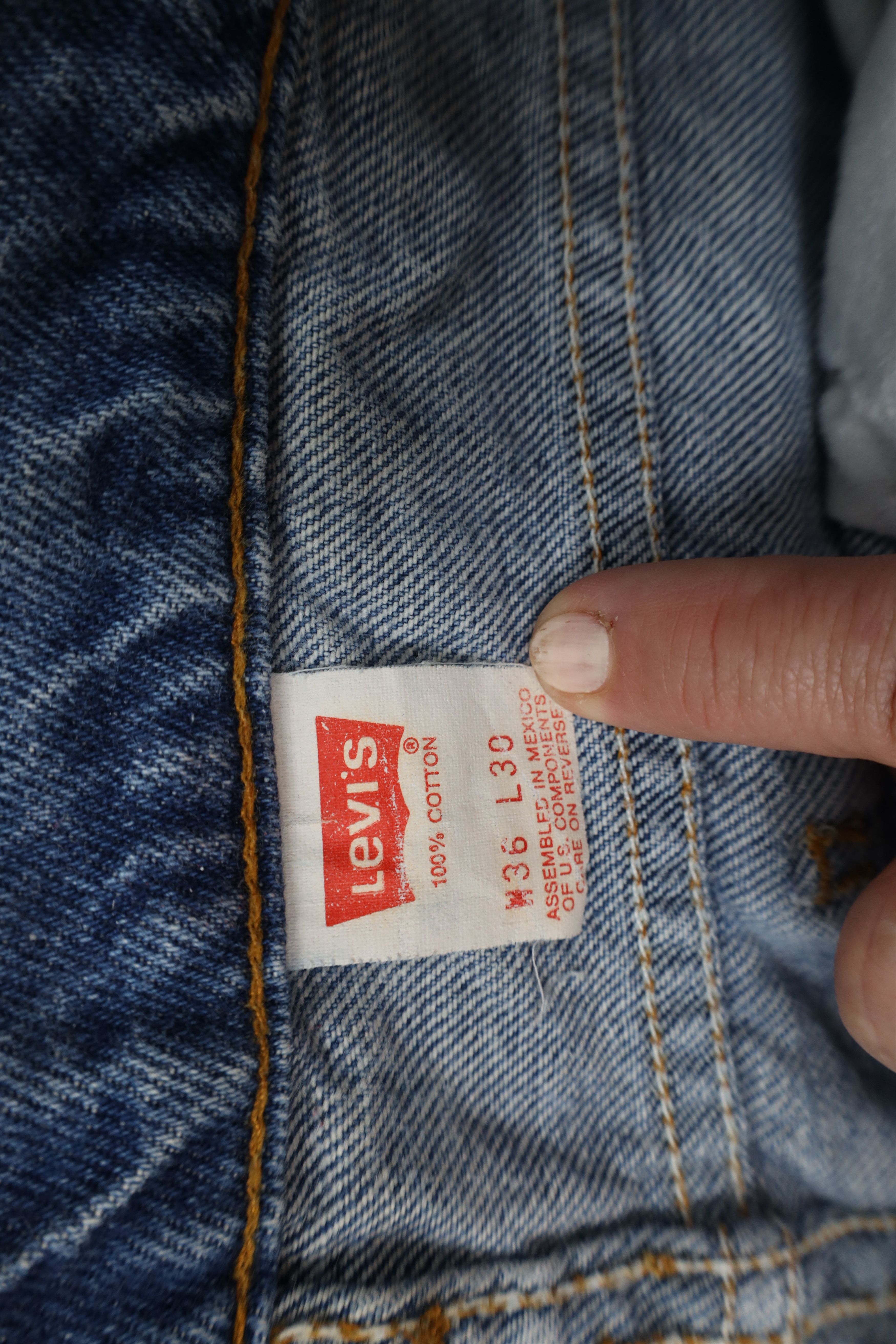 Levi's Vintage 90s Levis 505 Orange Tab Regular Fit Denim Jeans Size US 34 / EU 50 - 11 Thumbnail