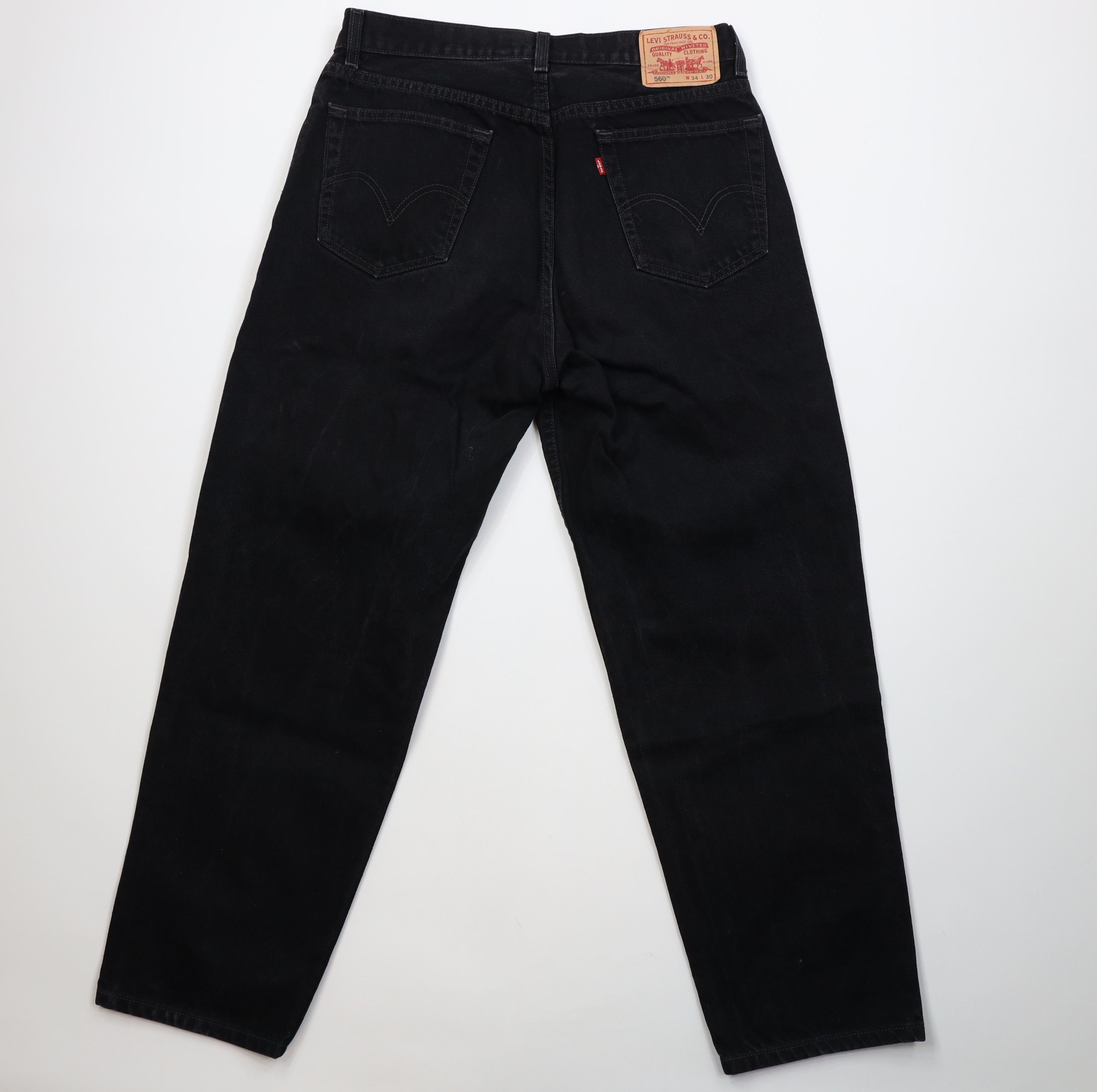 Levi's Vintage Y2K Levis 560 Comfort Relaxed Fit Denim Jeans Black Size US 34 / EU 50 - 11 Thumbnail