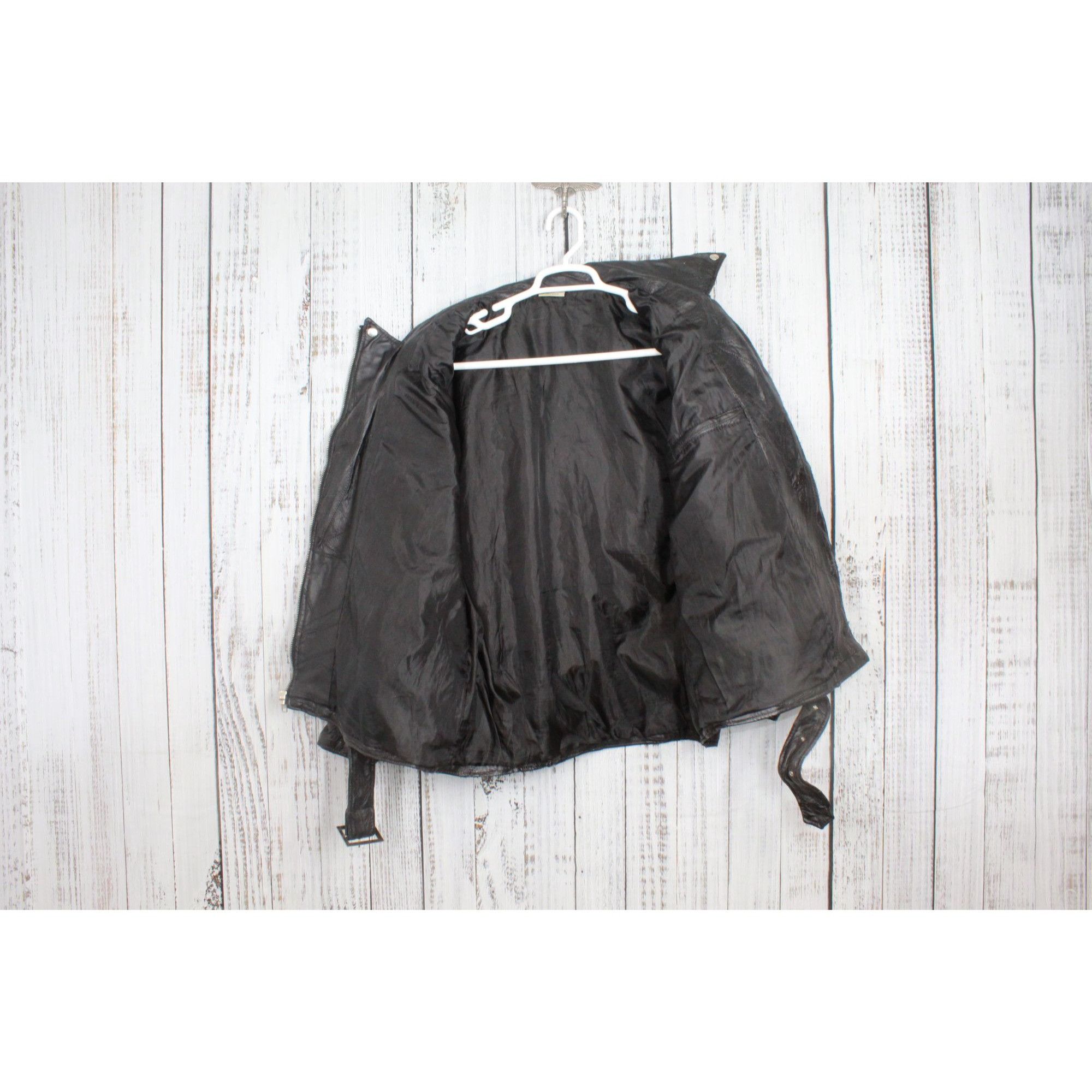 Vintage Vintage 90s Flight Path Black Biker Jacket Mens Size XXL Size US XXL / EU 58 / 5 - 7 Thumbnail