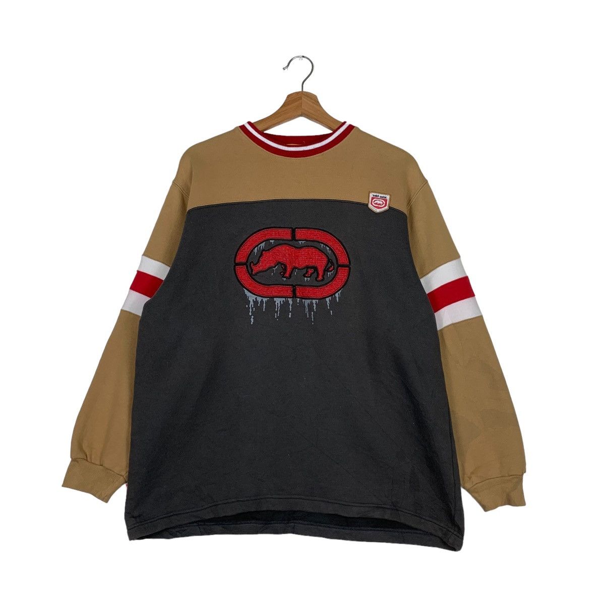 Ecko Unltd. Ecko Unltd. Big Logo Colorblock Pullover Sweater #0206-C10 Size US M / EU 48-50 / 2 - 1 Thumbnail