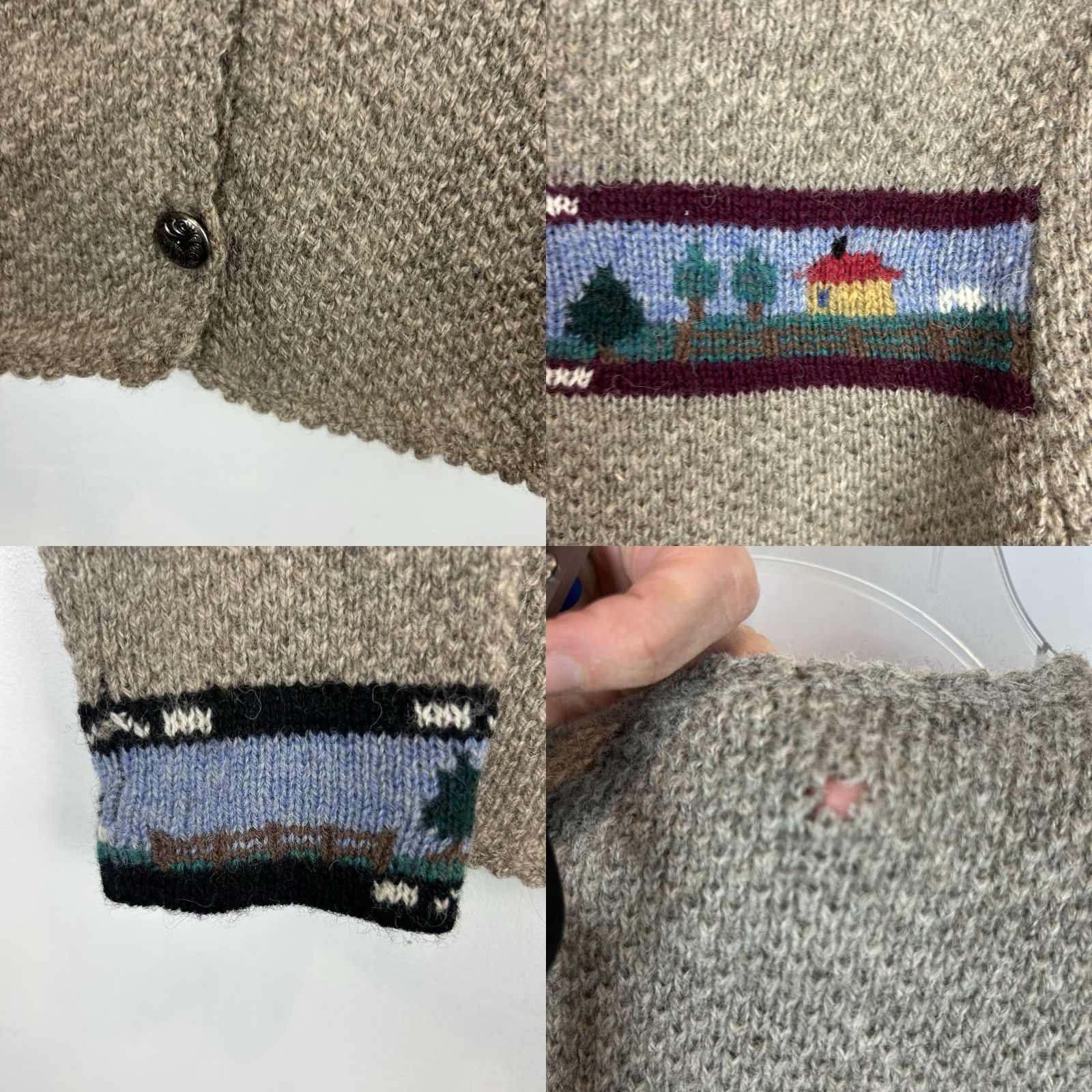 Vintage VINTAGE Susan Bristol Cardigan Womens Small Beige Wool Teacher Read Flaw Size M / US 6-8 / IT 42-44 - 8 Thumbnail