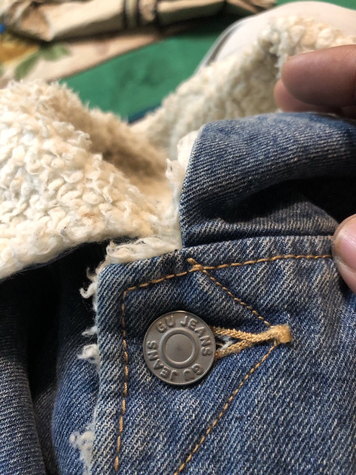 GU GU Trucker Jacket Denim Shearling Size US XL / EU 56 / 4 - 9 Thumbnail