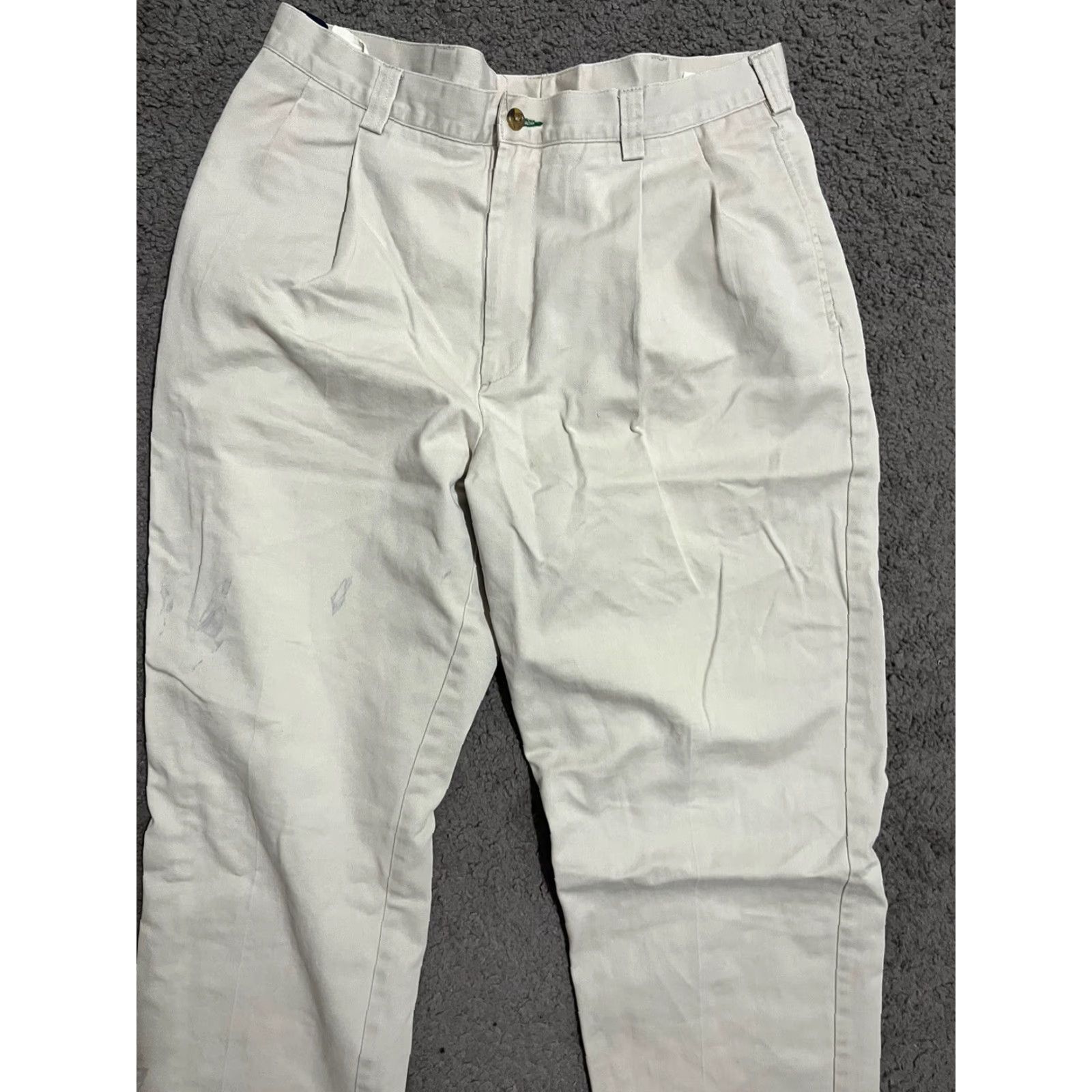 Tommy Hilfiger Tommy Hilfiger Mens Beige Pleated Straight Leg Dress Pants Size 36x30 Size US 36 / EU 52 - 5 Thumbnail