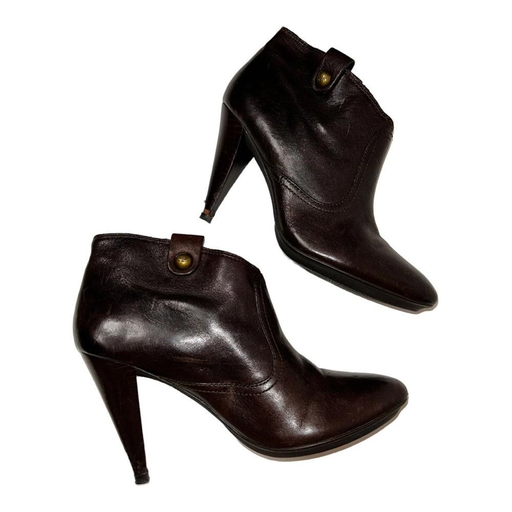 Coach Coach l Aliza Brown Leather Heeled Bootie Size 7 Size US 7 / IT 37 - 6 Thumbnail