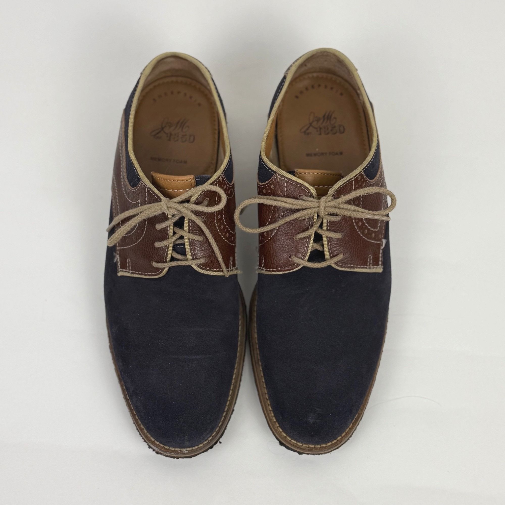 Johnston & Murphy Johnston & Murphy Men's Suede & Leather Saddle Shoes Blue/Br Size US 9.5 / EU 42-43 - 2 Thumbnail