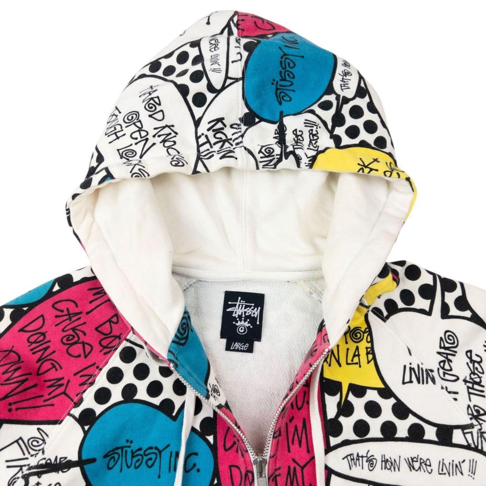 Stussy Vintage 2000s Stussy Speech Bubble Zip Up Hoodie Size L Size US L / EU 52-54 / 3 - 3 Thumbnail