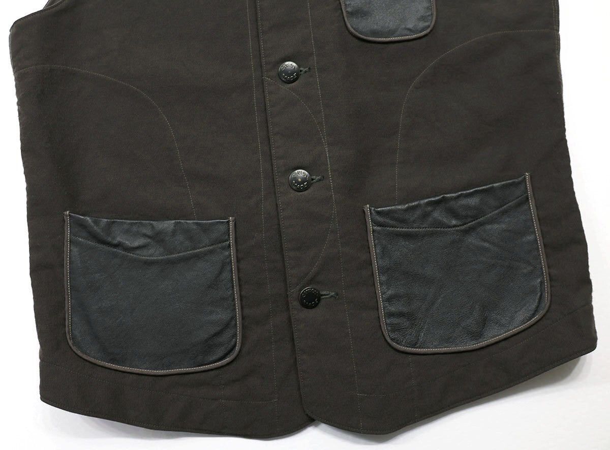 Vintage Dalees Buckleback Repro Leather patch pockets vest Size US M / EU 48-50 / 2 - 4 Thumbnail