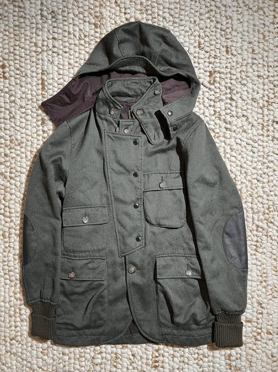 image of Beams Plus x Engineered Garments Wool Hunting Field Coat in Olive, Men's (Size Small)