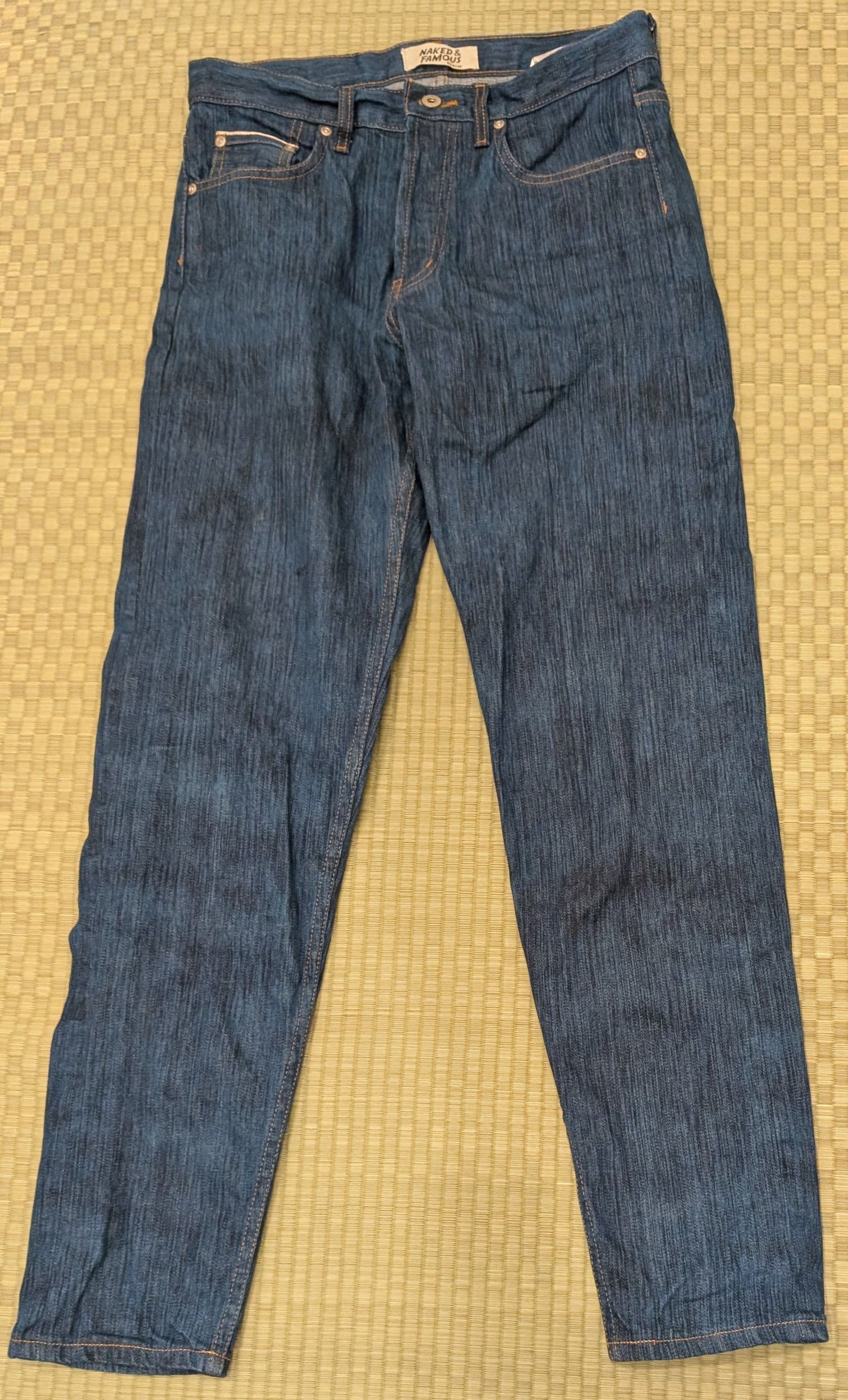 Naked & Famous Naked & Famous Easy Guy Cerulean Kasuri Selvedge Denim Jeans Size US 30 / EU 46 - 1 Thumbnail