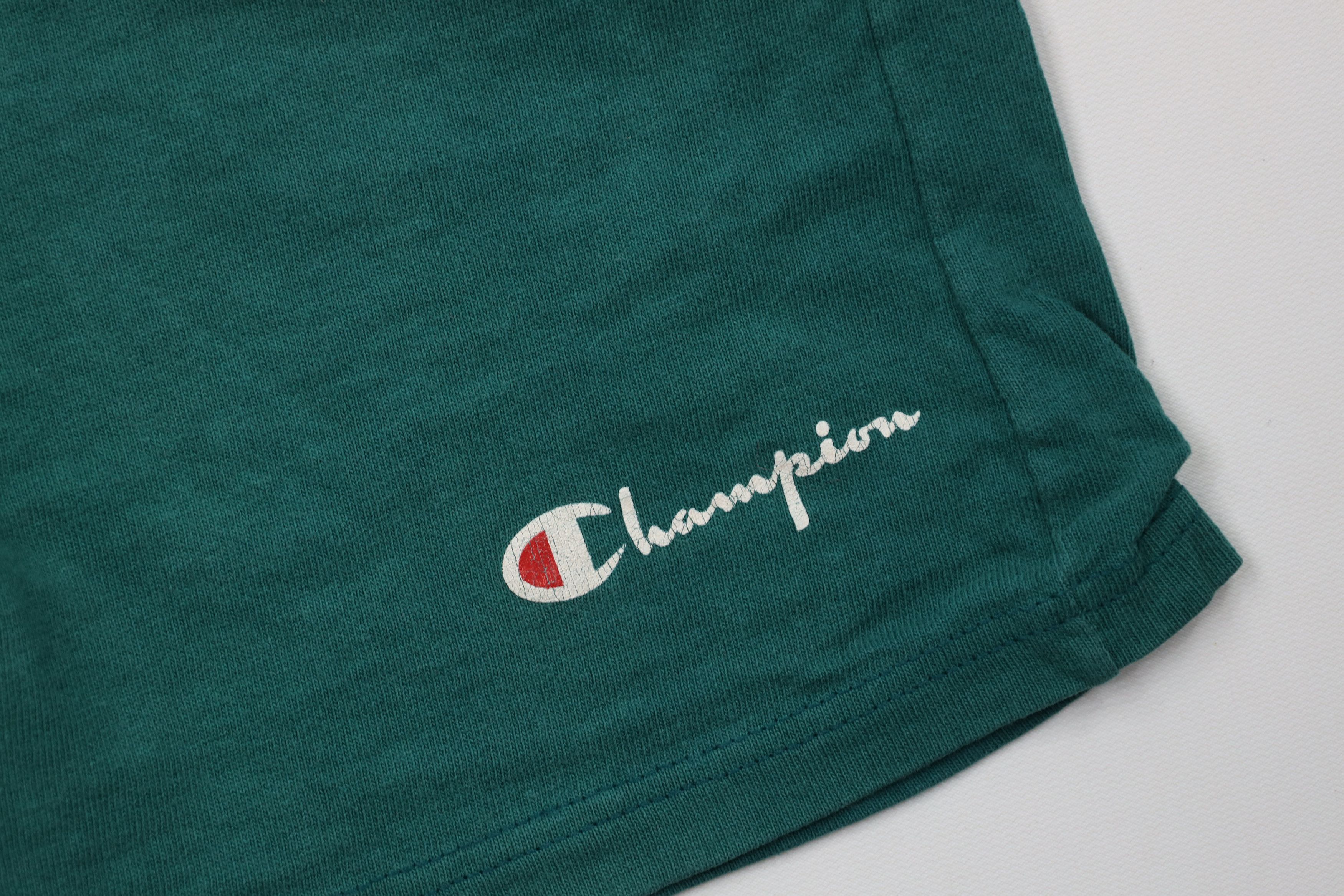 Champion Vintage 90s Champion Above Knee Shorts Green Cotton USA Size US 32 / EU 48 - 5 Thumbnail